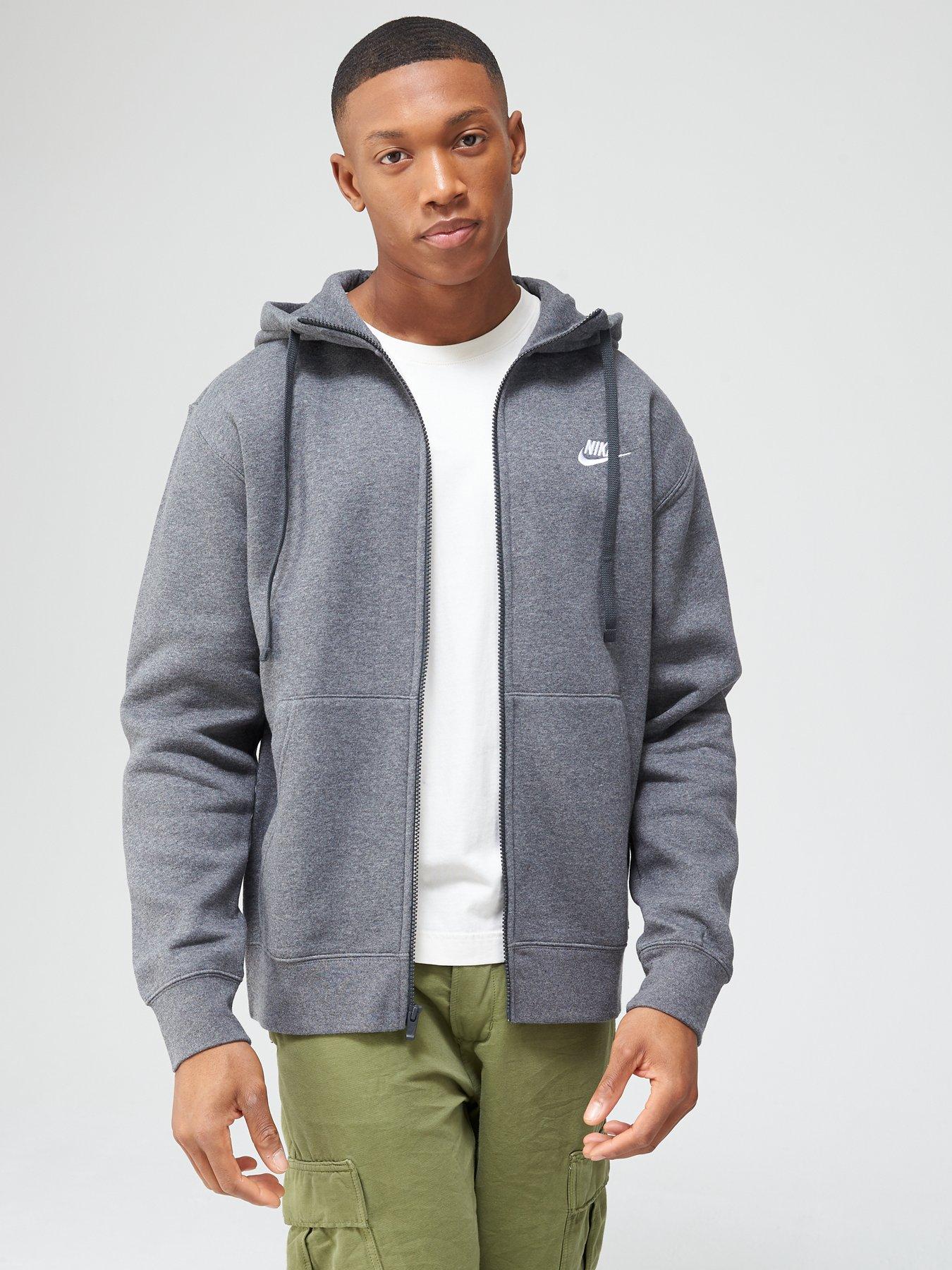 men's nike charcoal hoodie