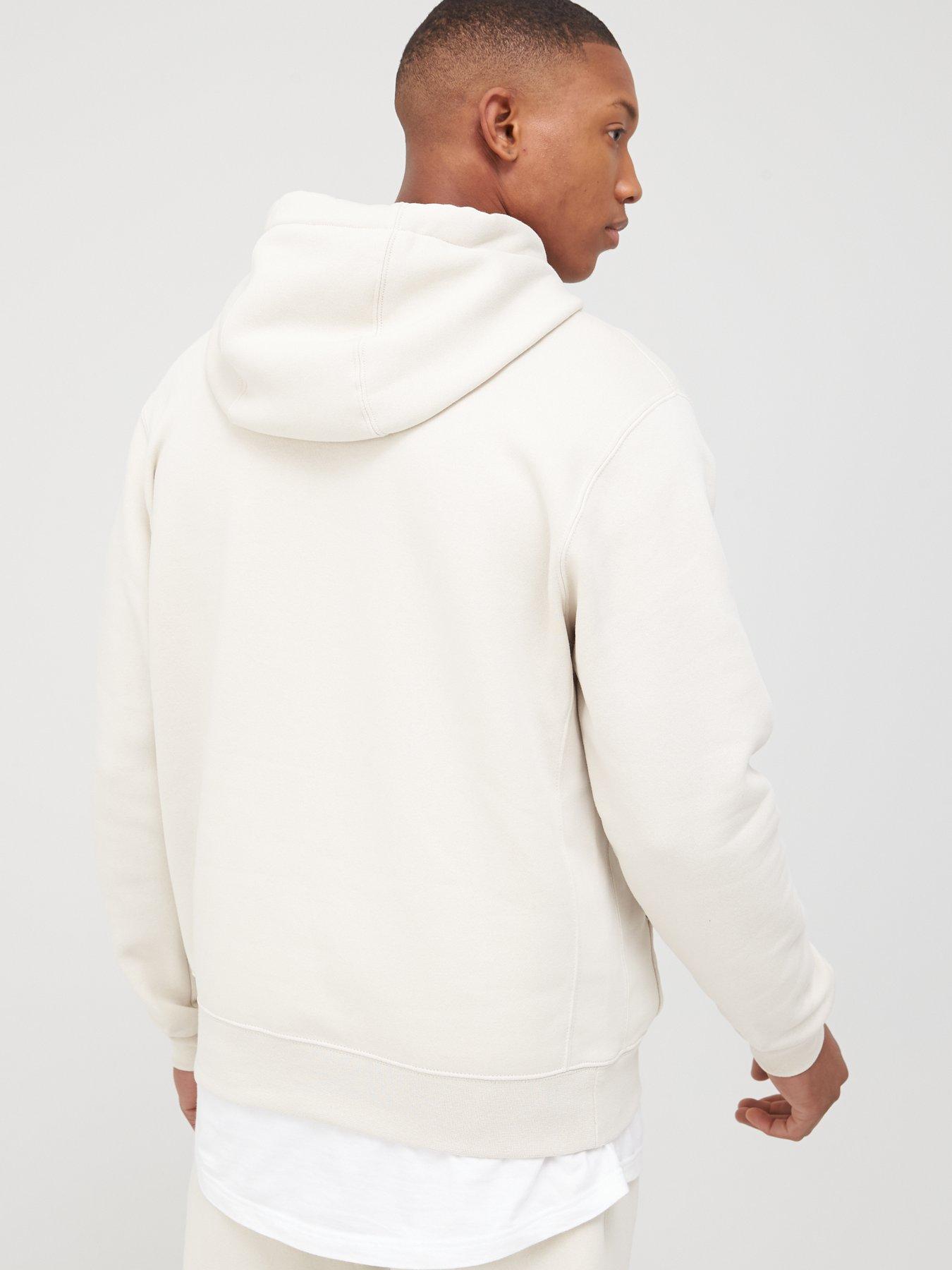 nike club sweatshirt stone