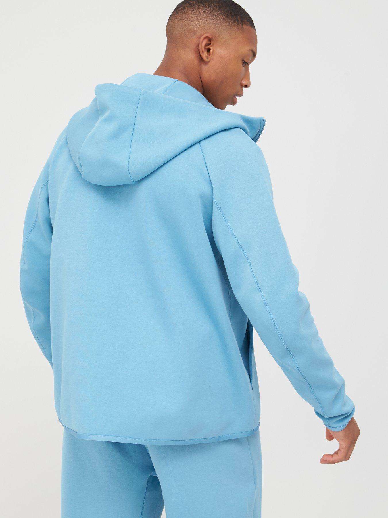 light blue nike tech hoodie