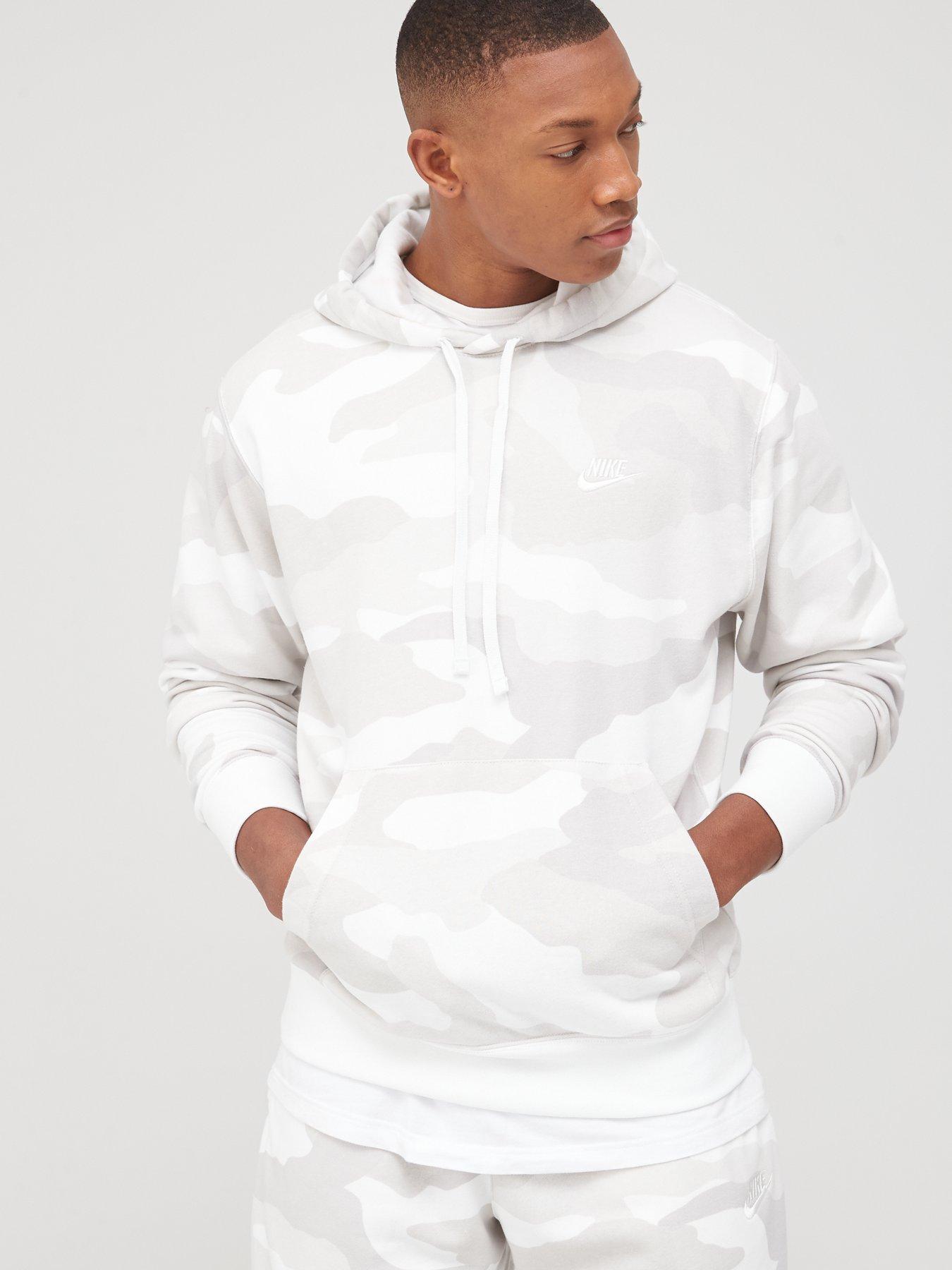 nike camo hoodie white