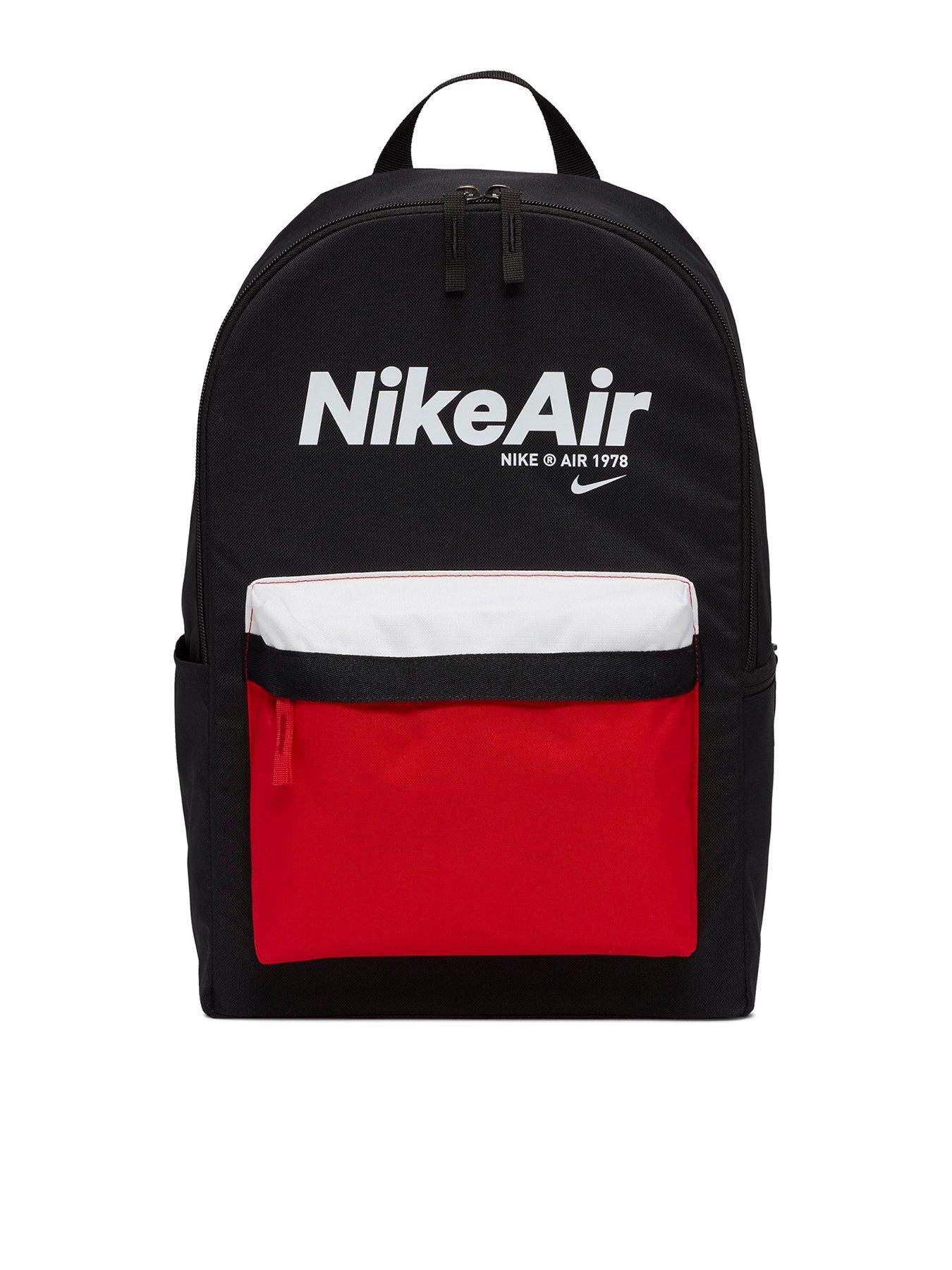 nike air backpack black and red