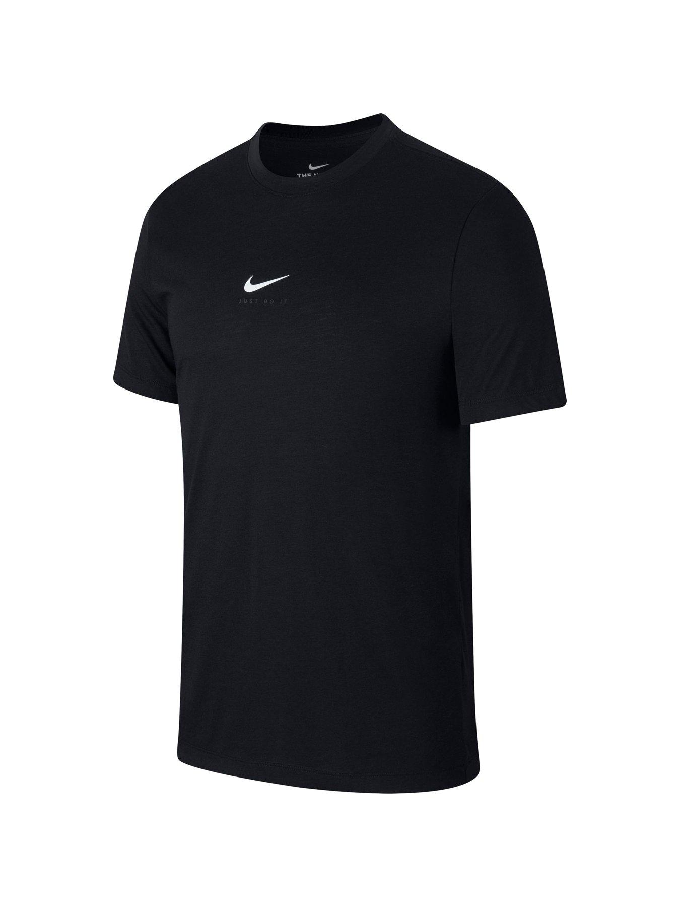 black nike t shirt with white tick