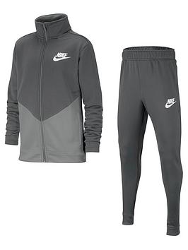 Nike Boys NSW Core Futura Tracksuit - Grey White | very.co.uk
