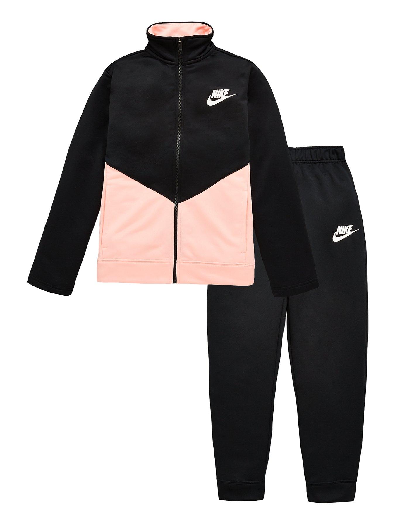 pink and black nike tracksuit