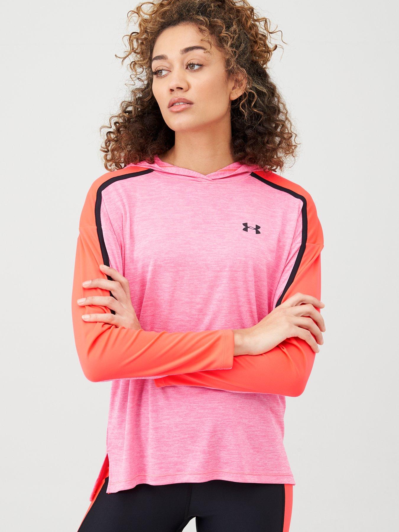 under armour hoodie pink