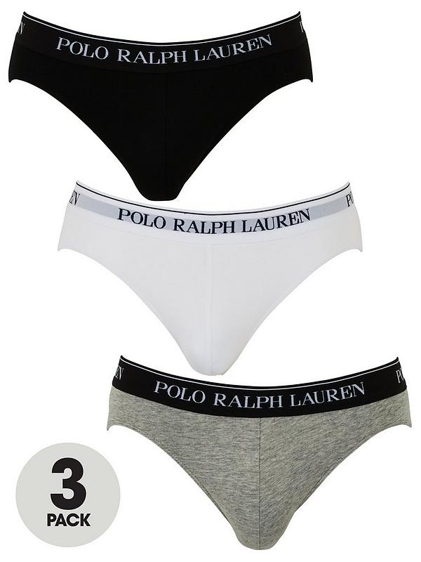Polo Ralph Lauren 3 Pack Briefs - Black/White/Grey