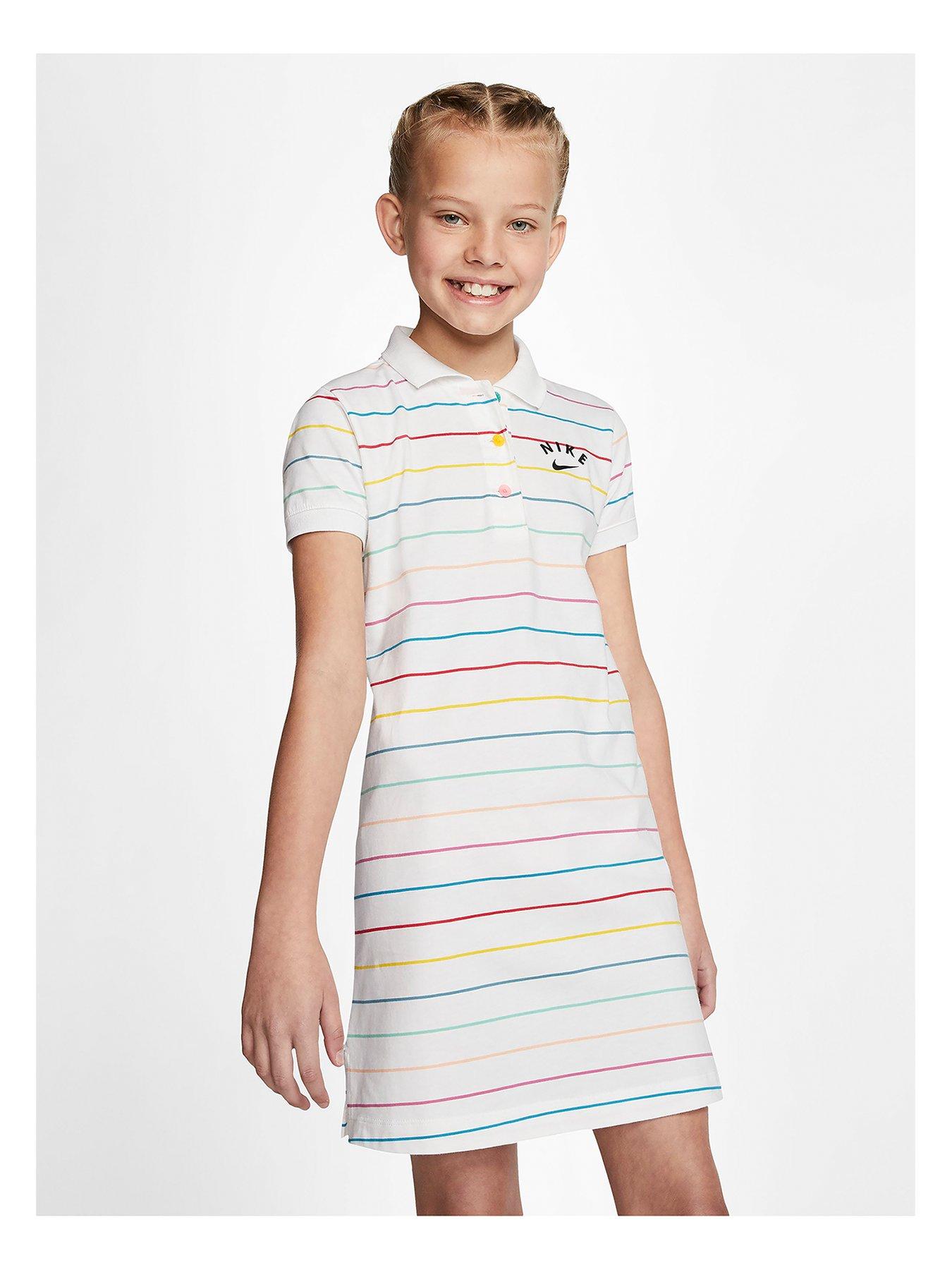 girls white polo dress