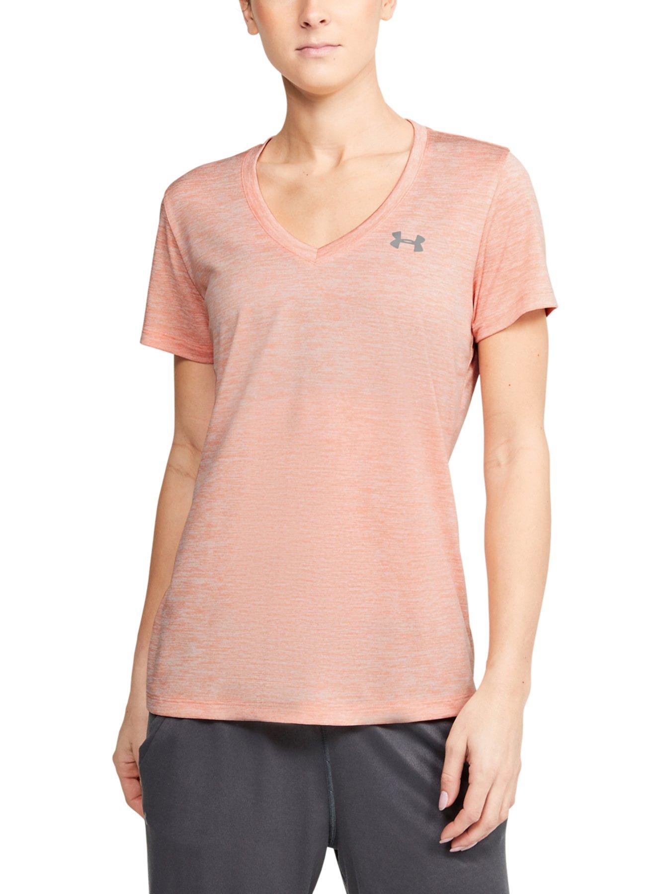 pink under armour compression shirt