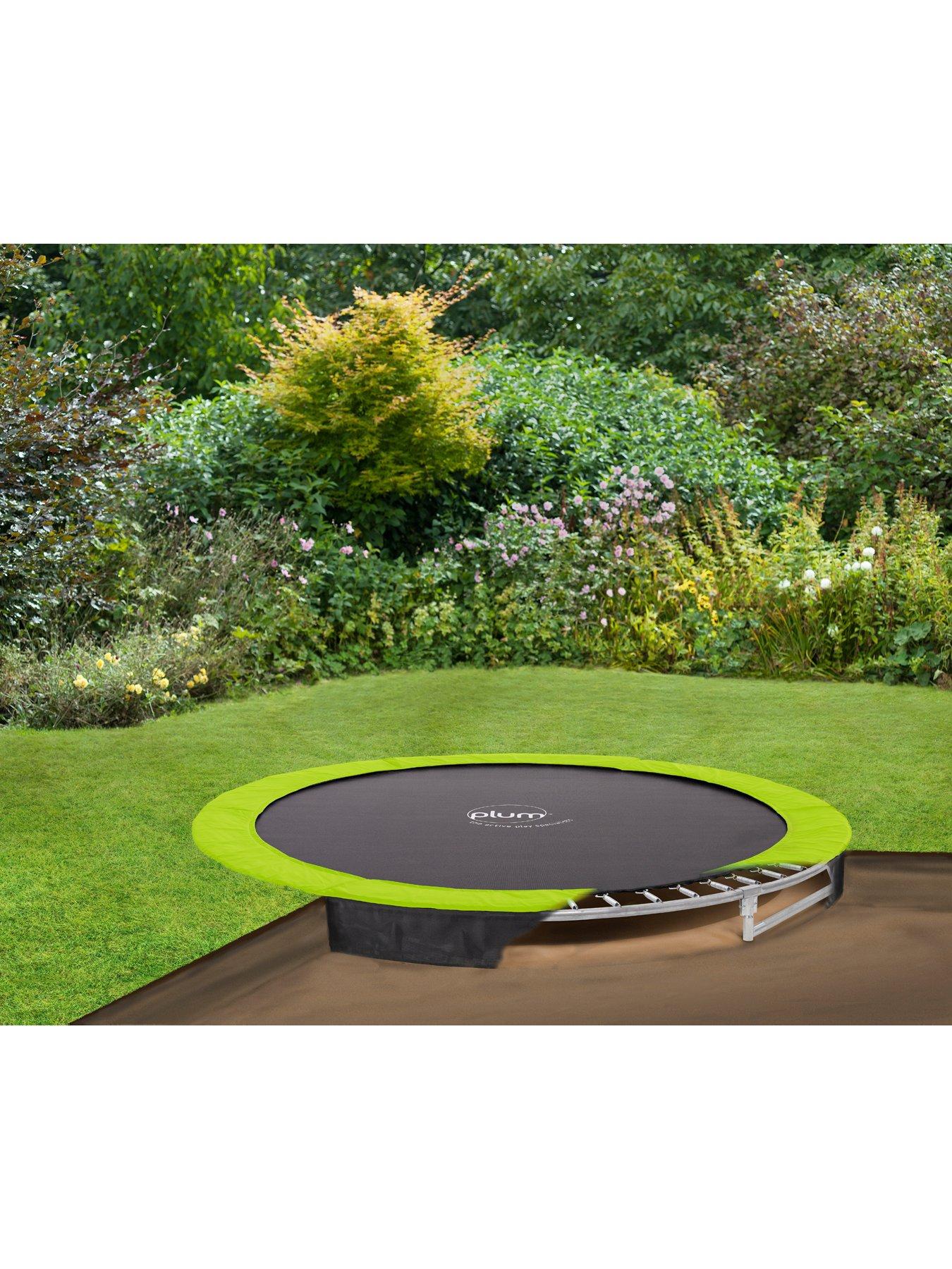 In ground hotsell trampoline with enclosure