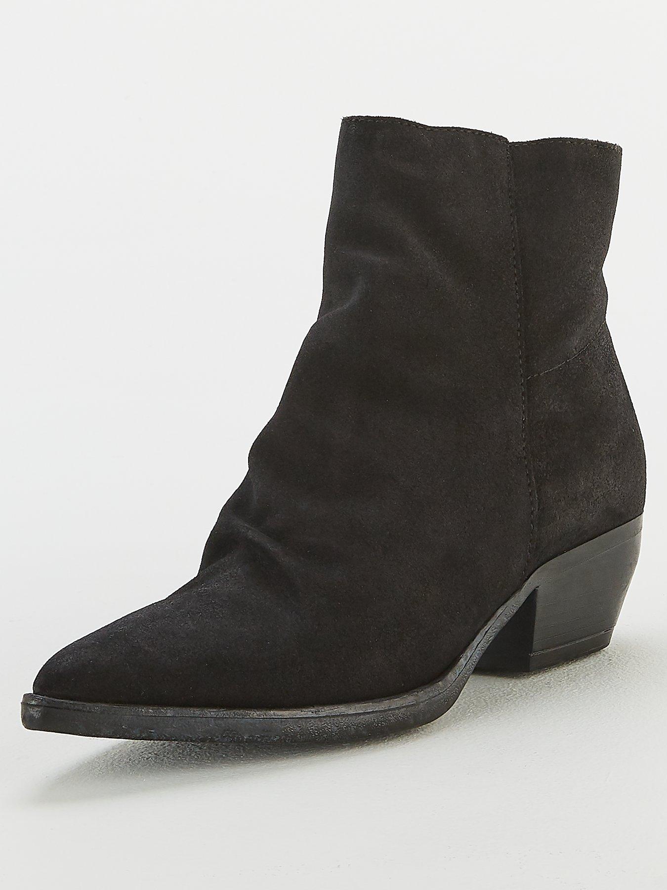 black ruched boots uk