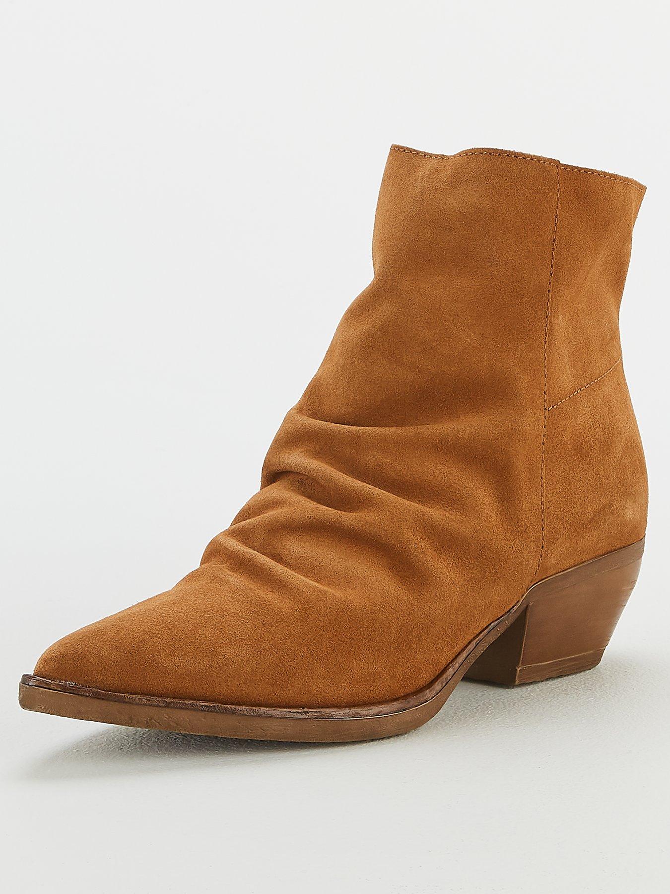 suede pointed ankle boots