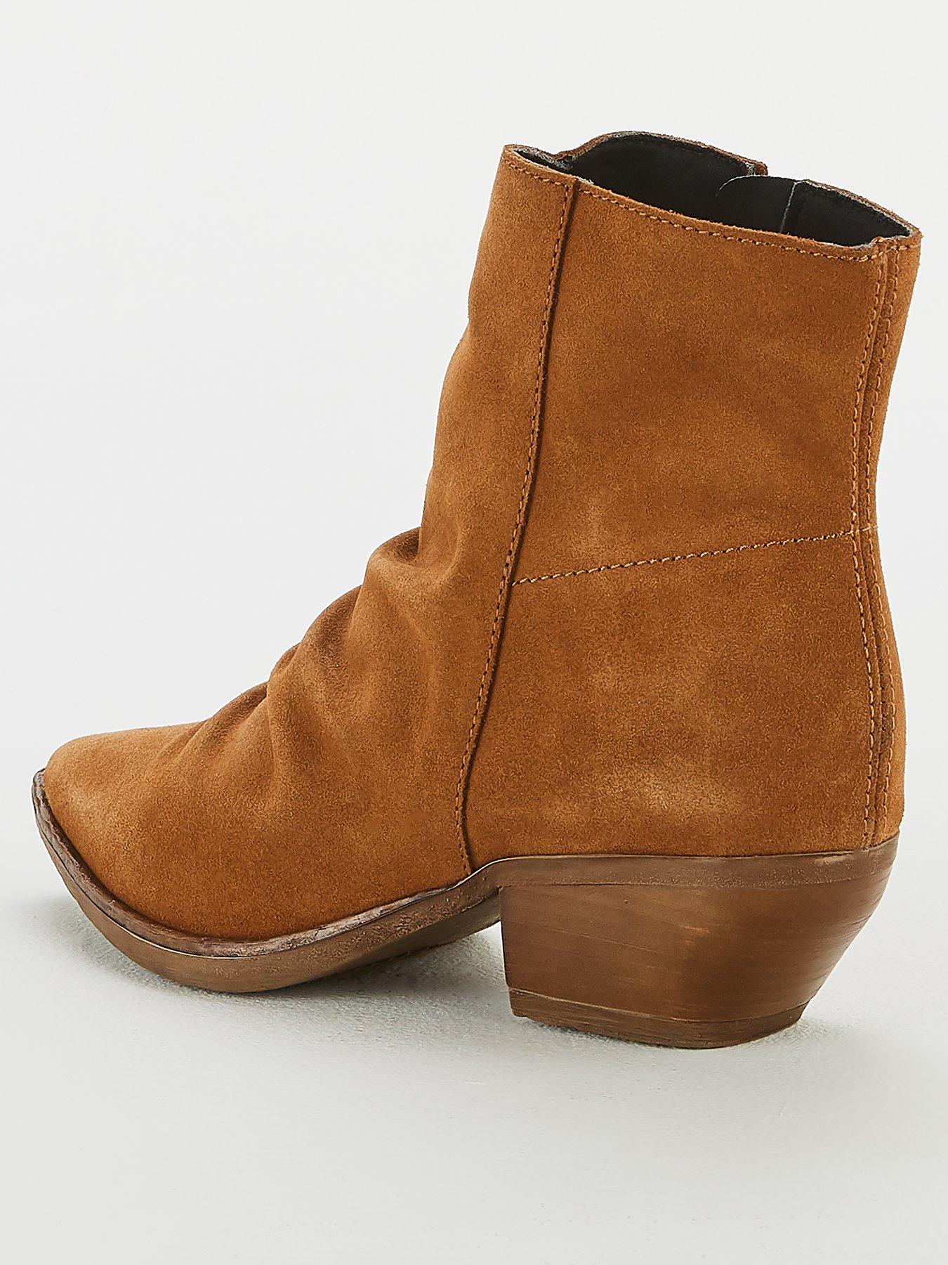 ruched ankle boots uk