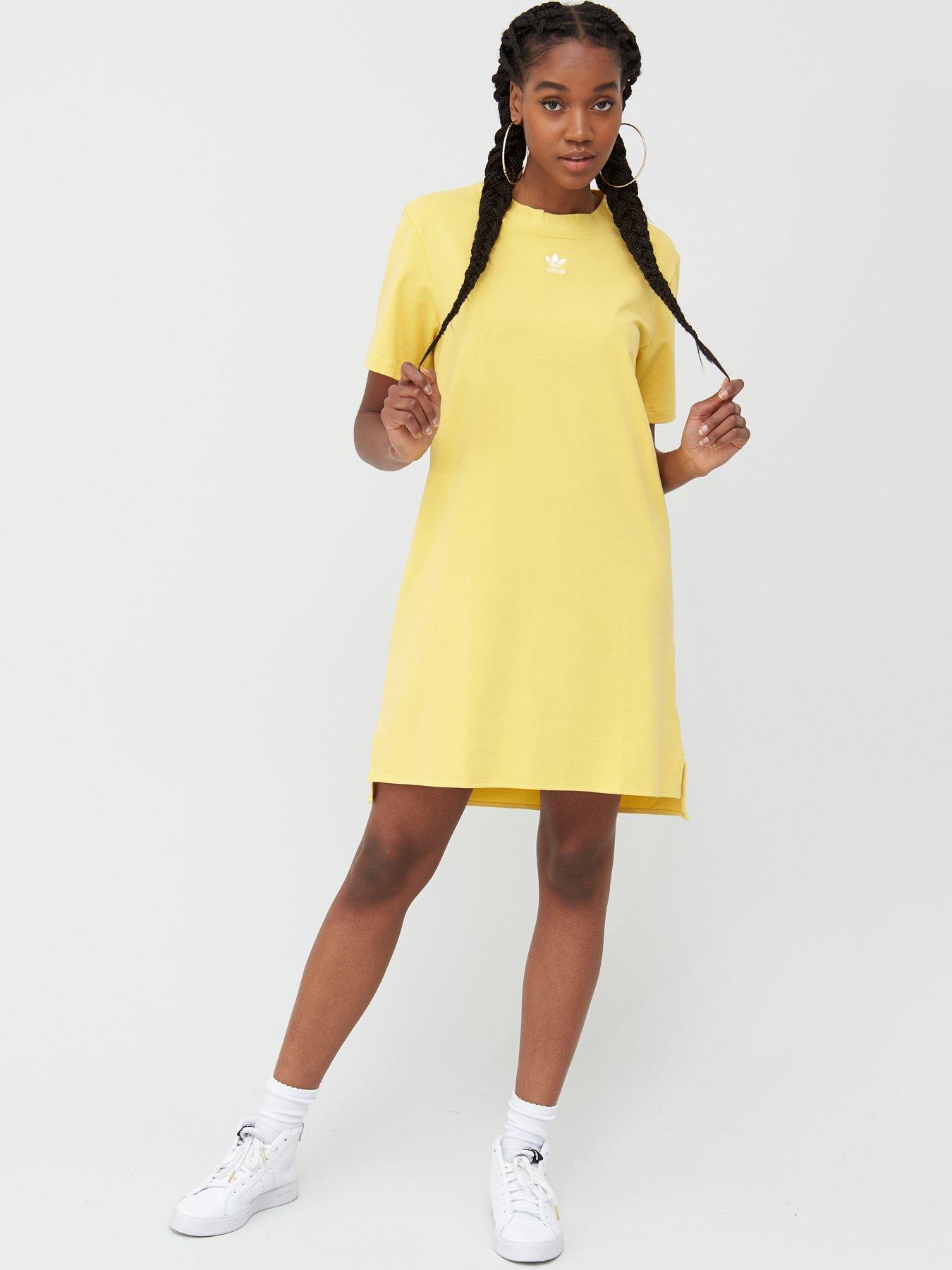 yellow adidas dress