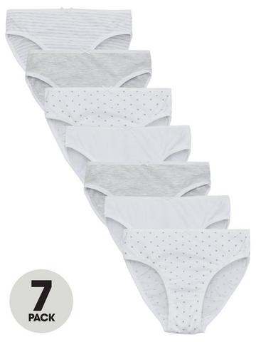 5 Pairs Girls Plain Black Knickers Briefs School Underwear Age 4-14