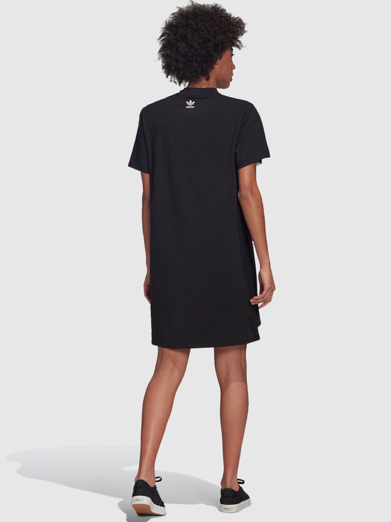 adidas large logo tee dress