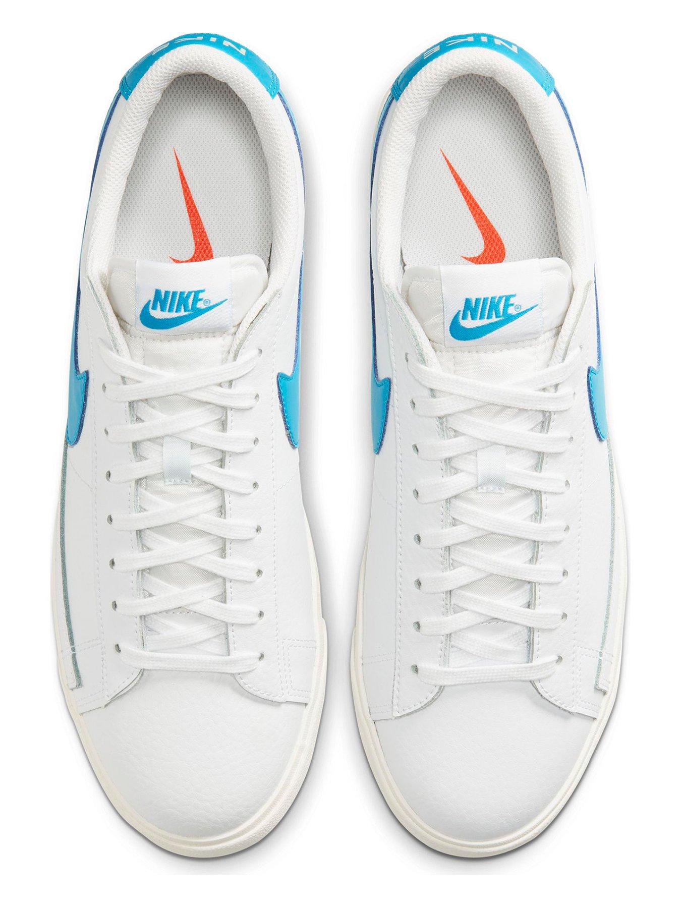 Nike Blazer Low Leather White Blue Very Co Uk