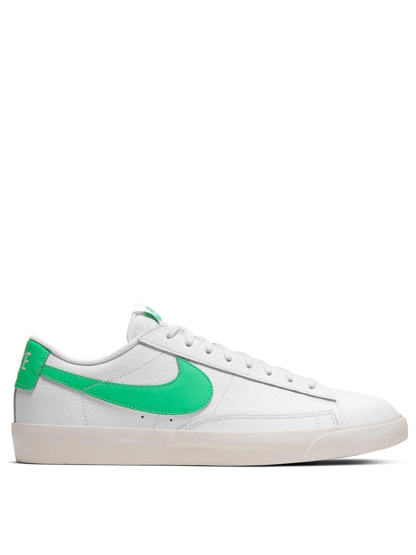 nike blazer white green