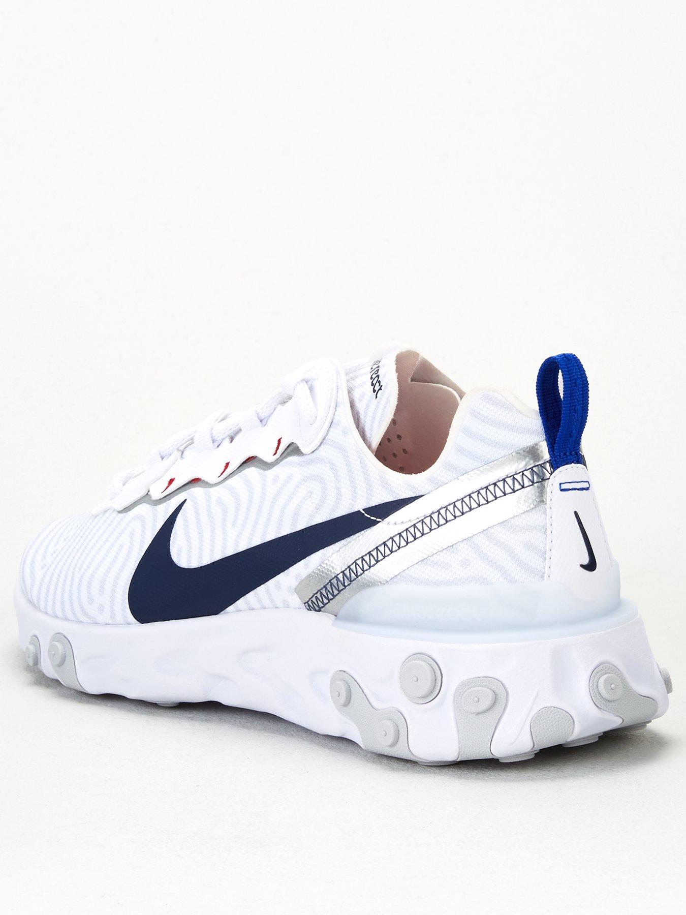 nike react element 55 white red blue