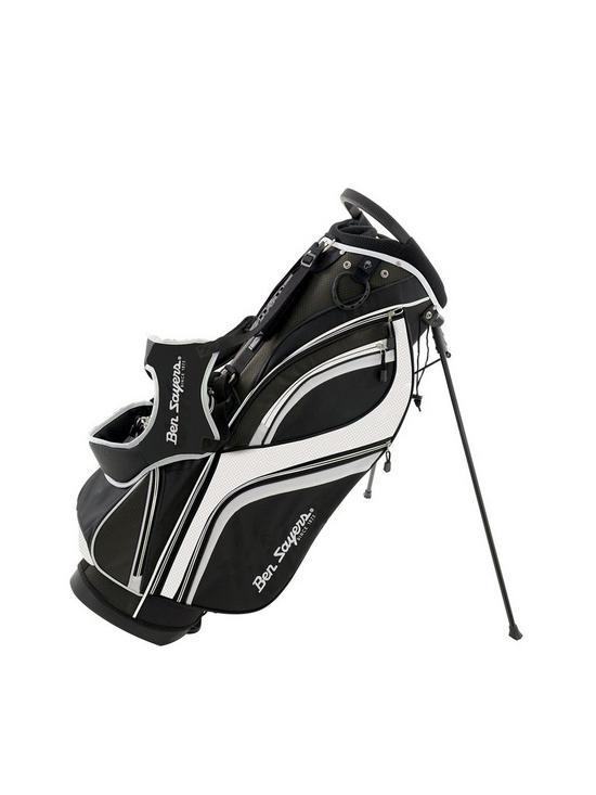 front image of ben-sayers-dlx-stand-bag-blackwhite