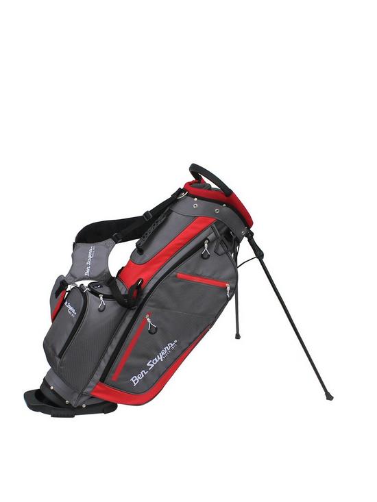 front image of ben-sayers-xf-lite-stand-bag-greyred