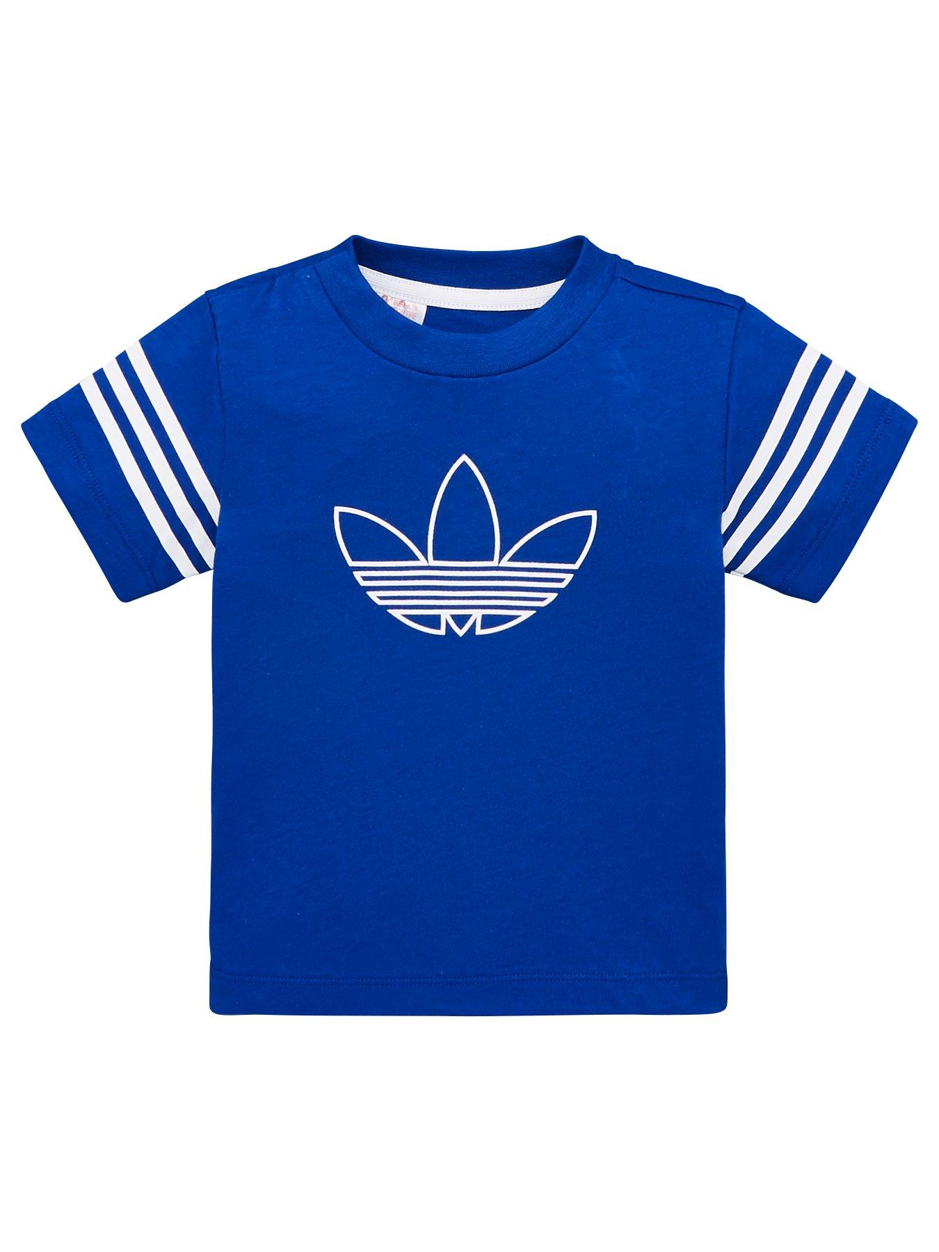 royal blue and white adidas shirt