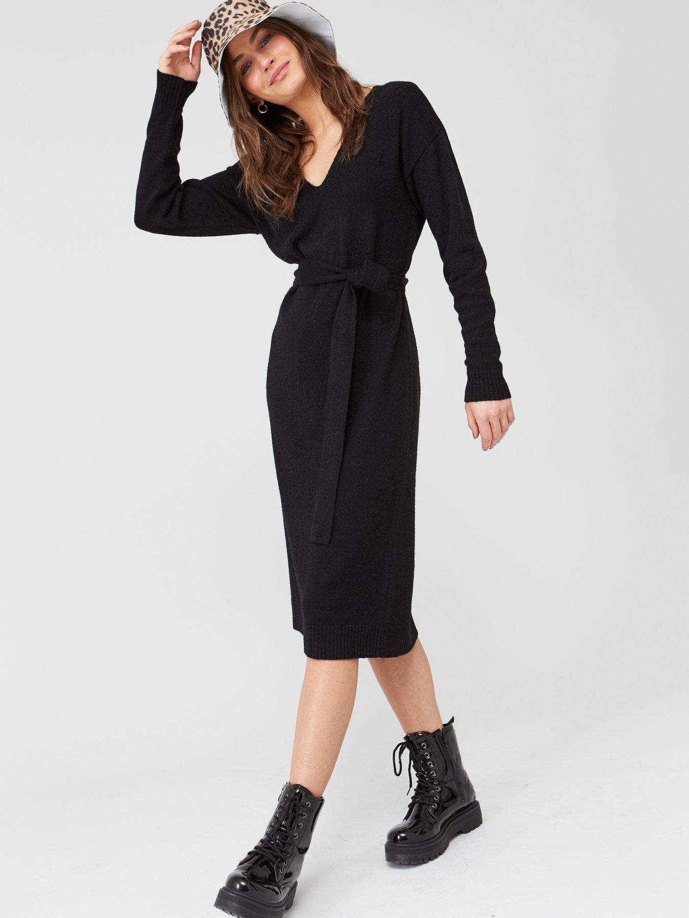 black knitted dress uk