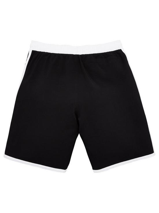 back image of adidas-swim-3-stripe-shorts-black