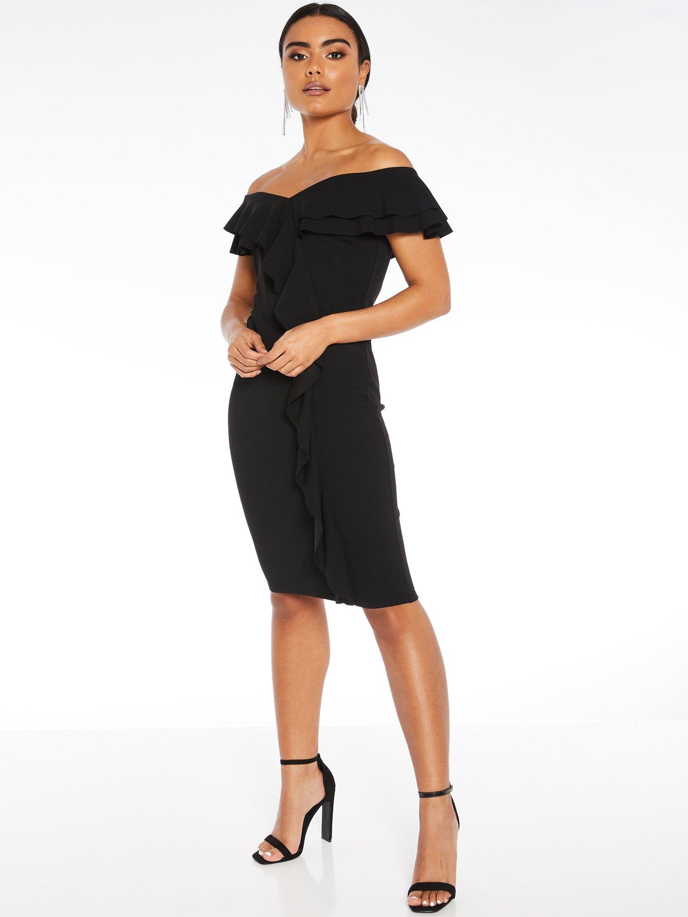 oasis crepe frill button dress