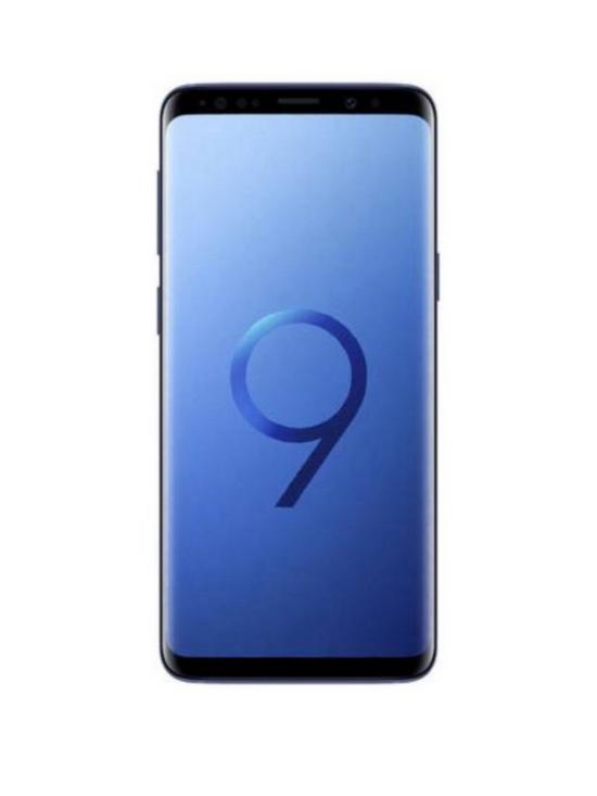 front image of premium-pre-loved-refurbished-samsung-galaxy-s9-blue
