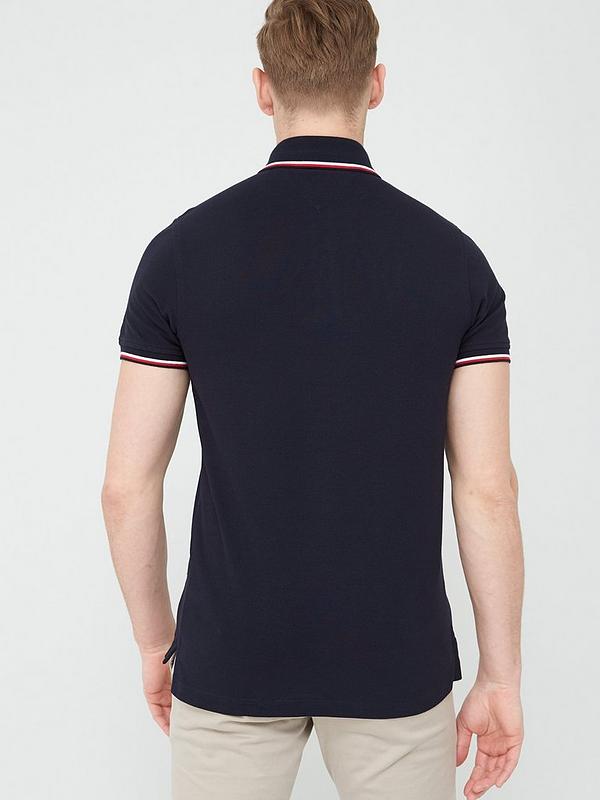 Tommy Hilfiger Core Tommy Tipped Slim Polo Shirt - Navy