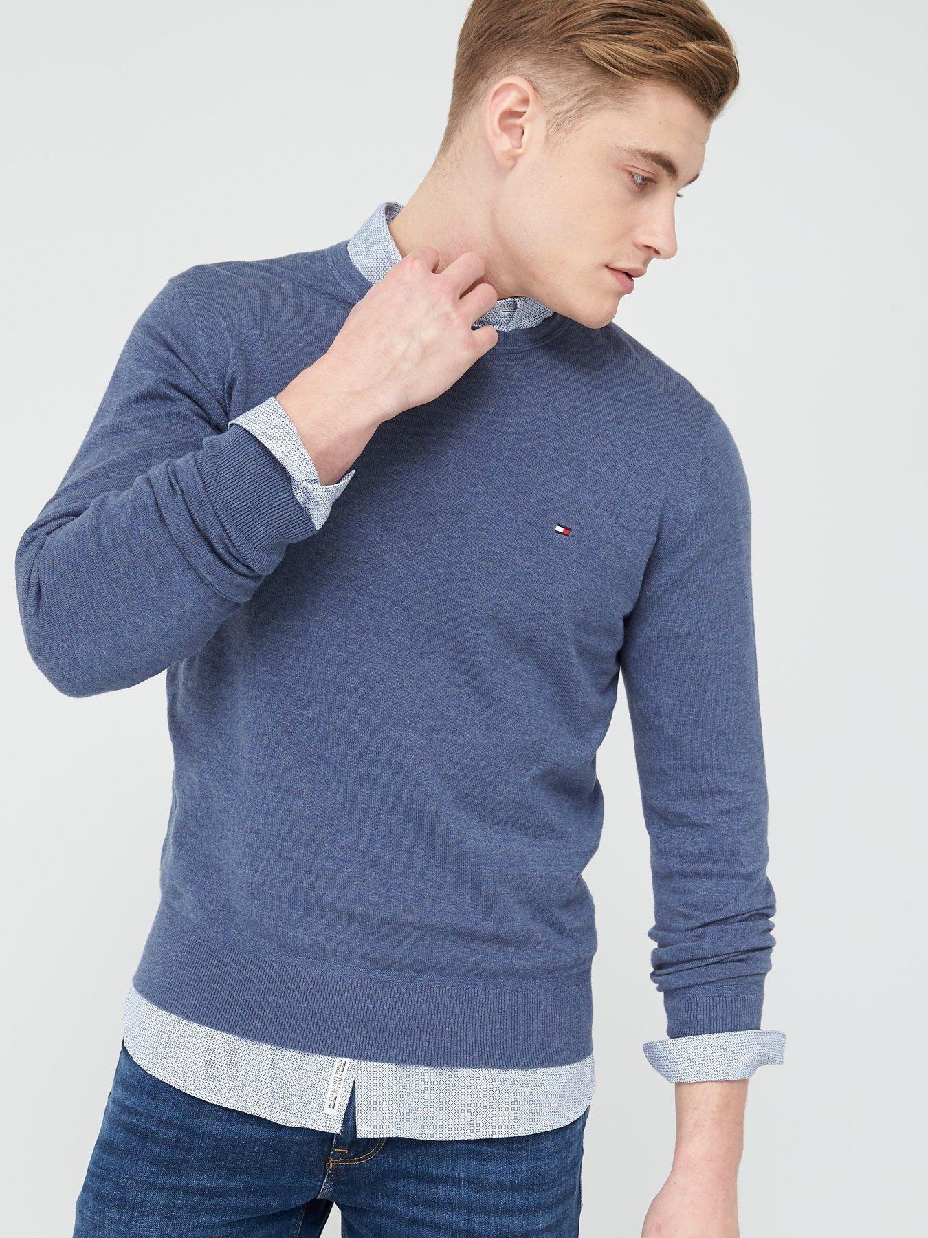 tommy hilfiger cotton silk crew neck