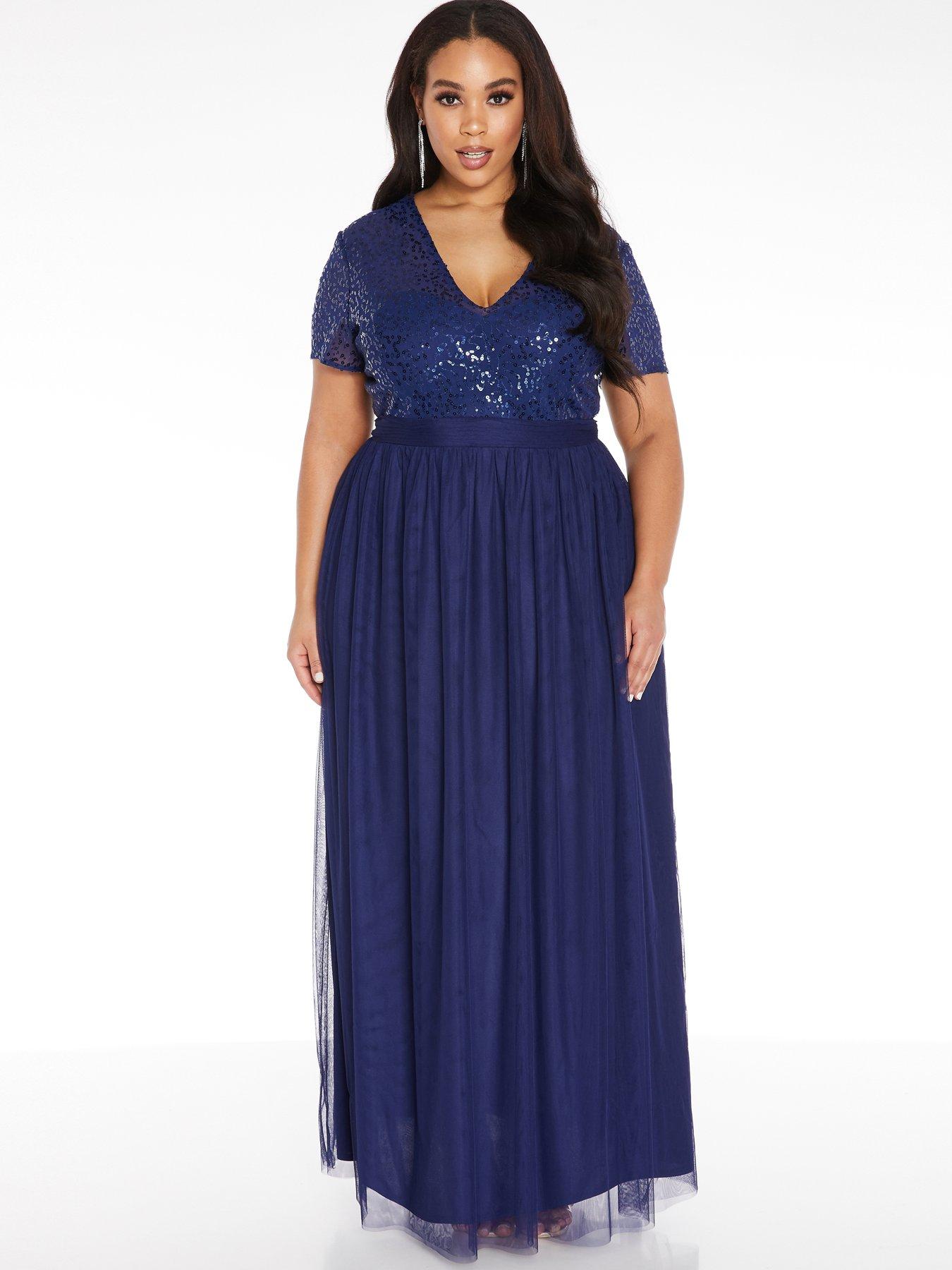 quiz blue bridesmaid dresses