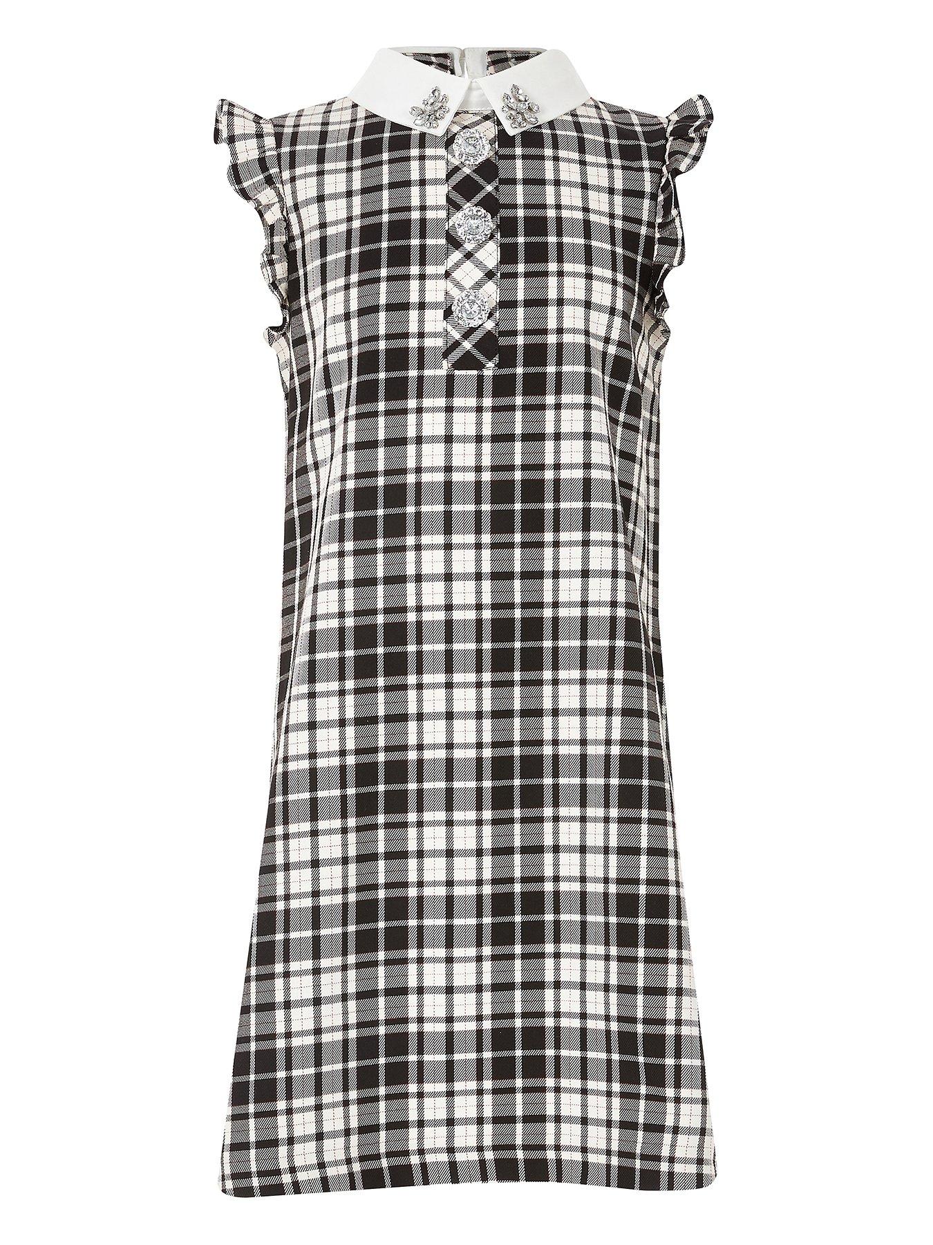 black and white check dress uk