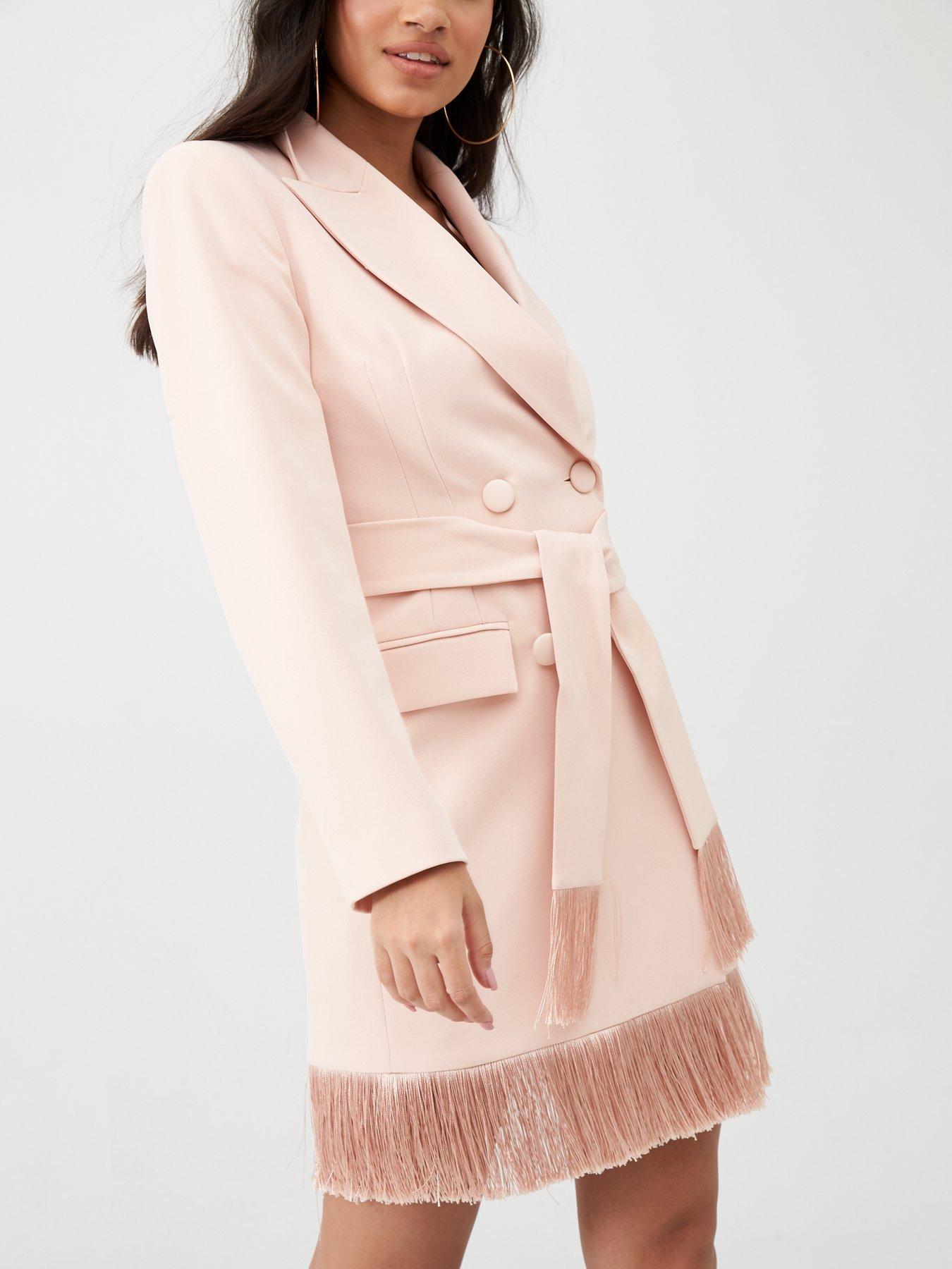 river island silver fringe dress