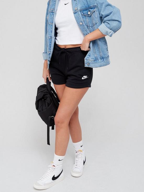front image of nike-nsw-essentials-shorts-black