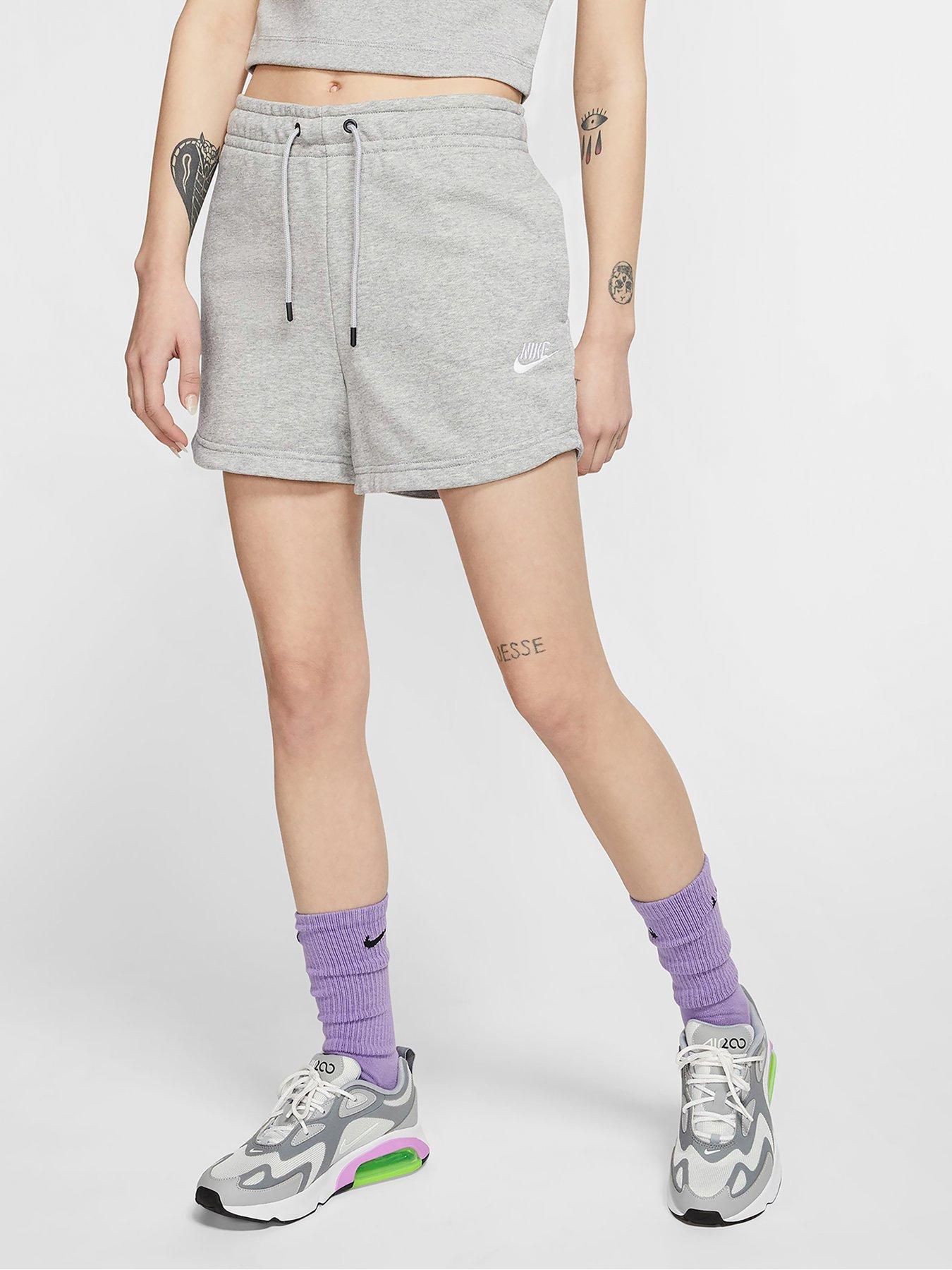 nike essential shorts grey