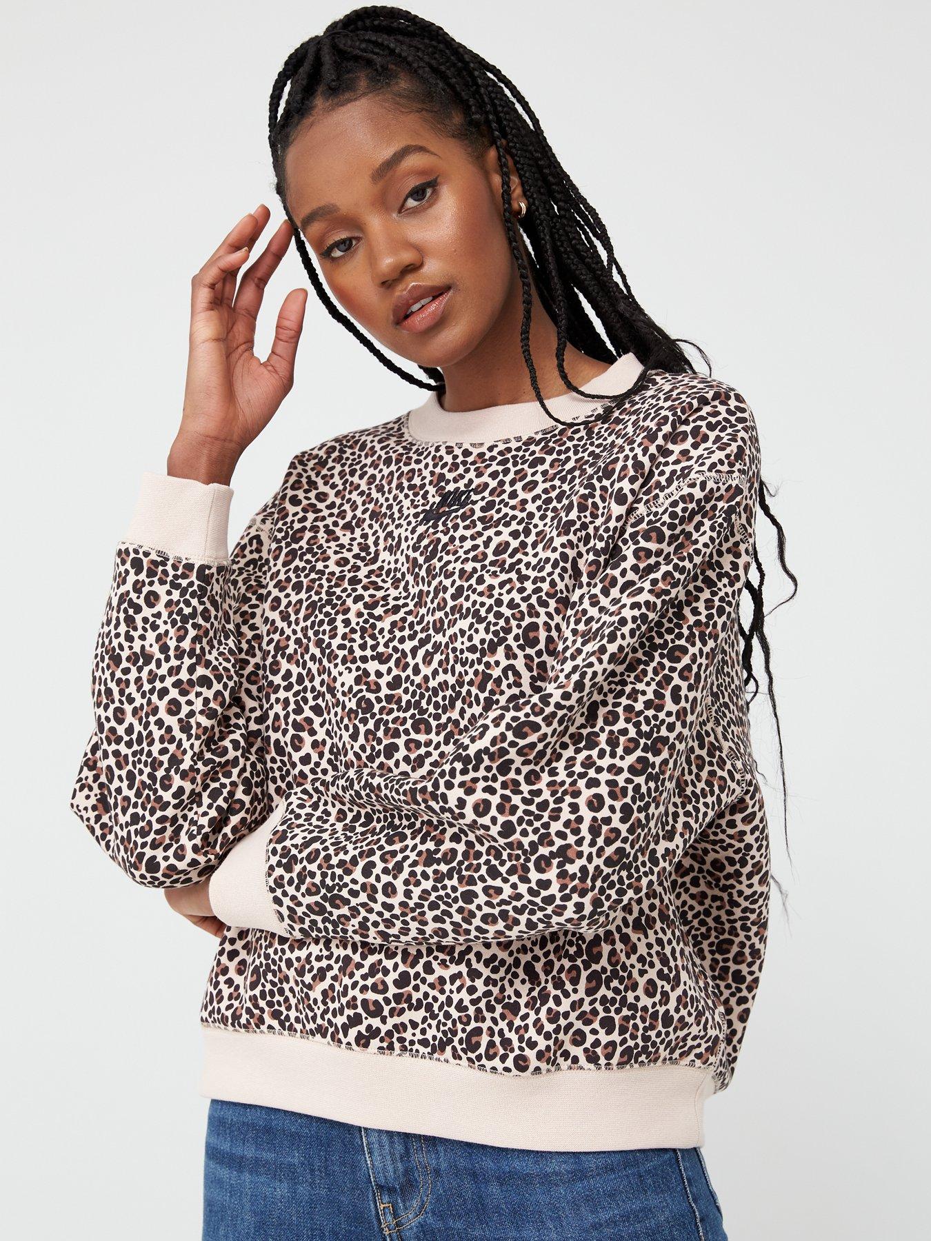 cheetah nike sweatshirt