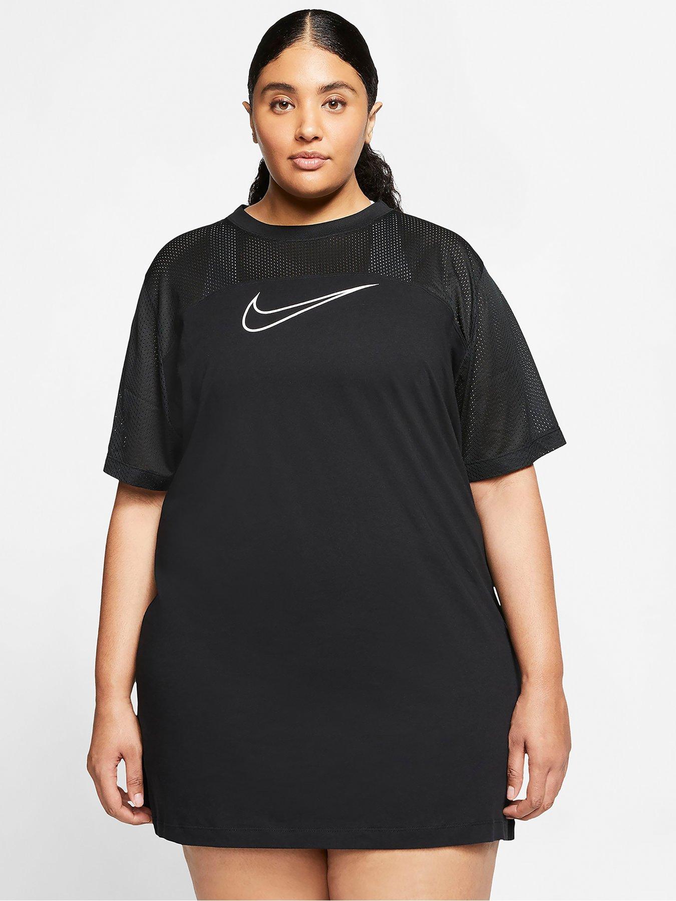 nike t shirt dress black