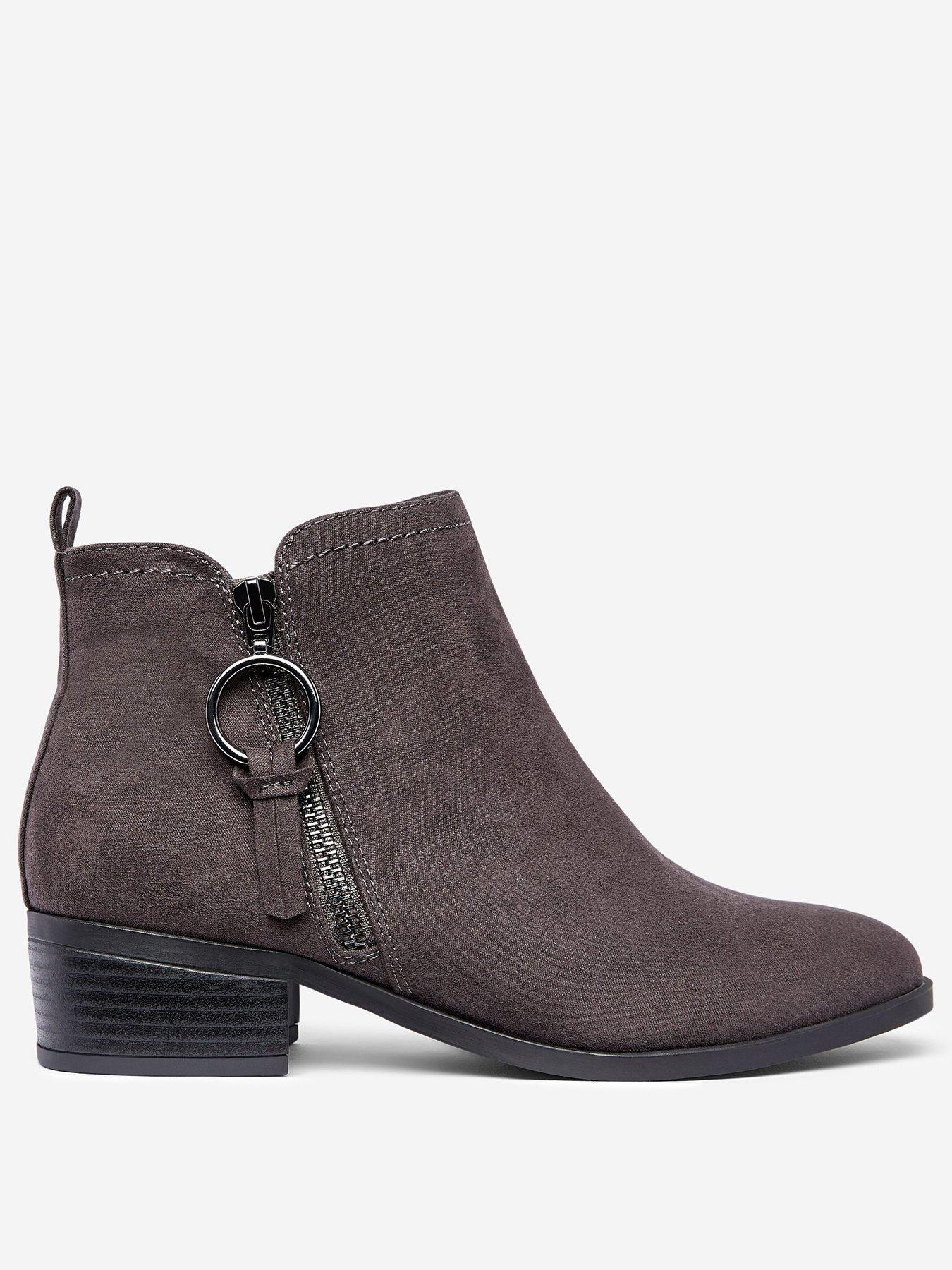 wide fit flat ankle boots uk