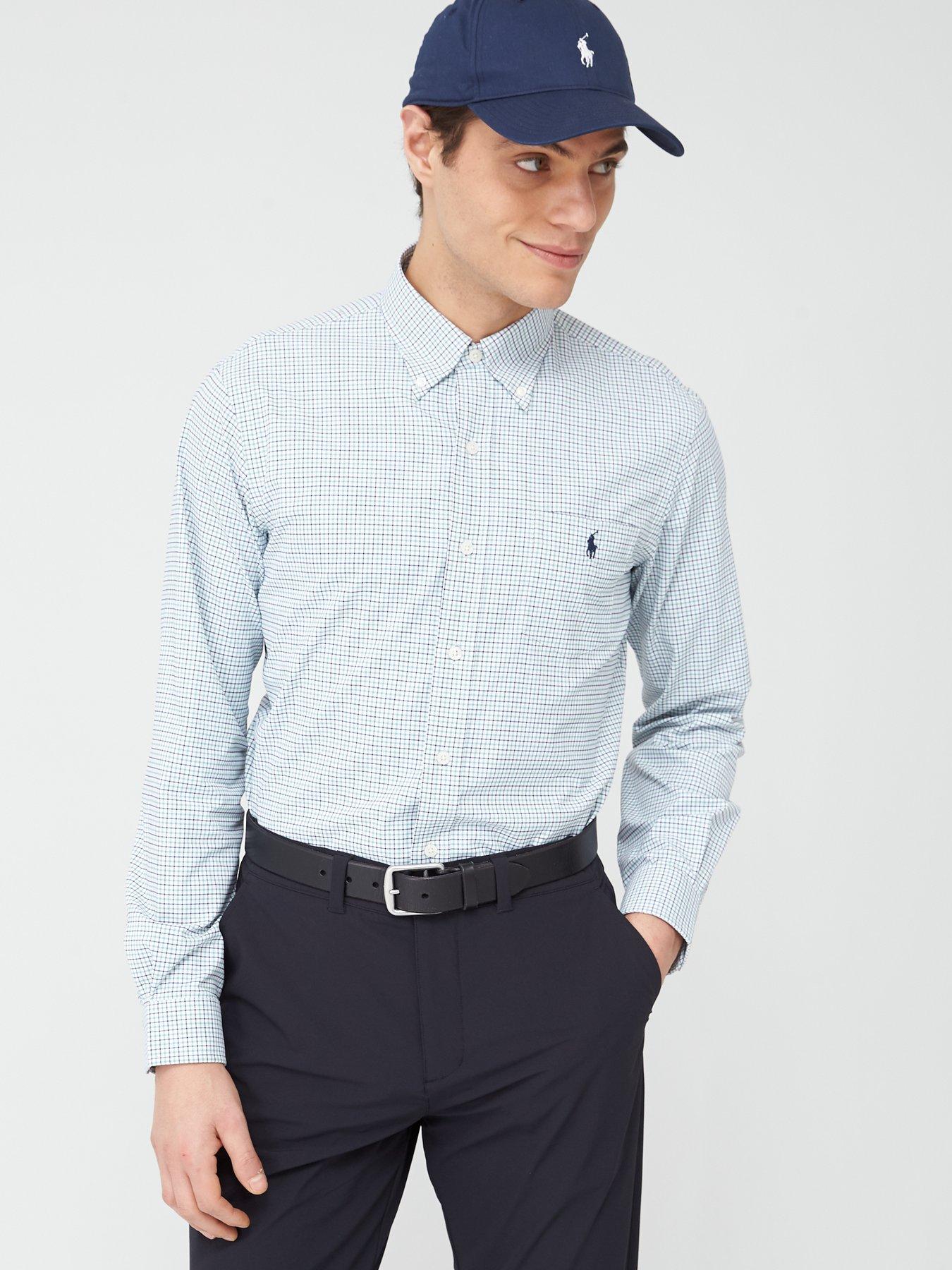 ralph lauren navy oxford shirt