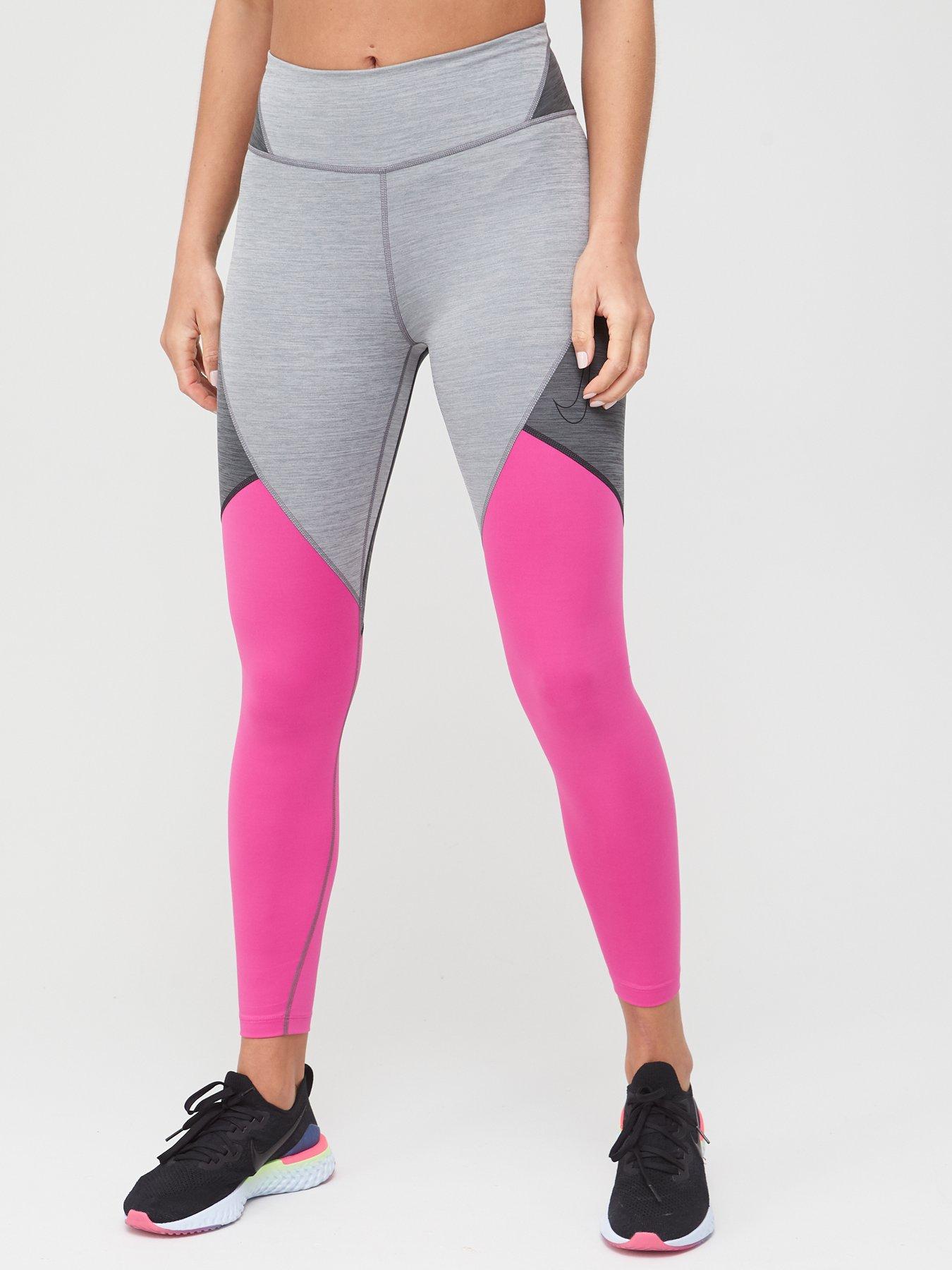 nike neon pink training tights