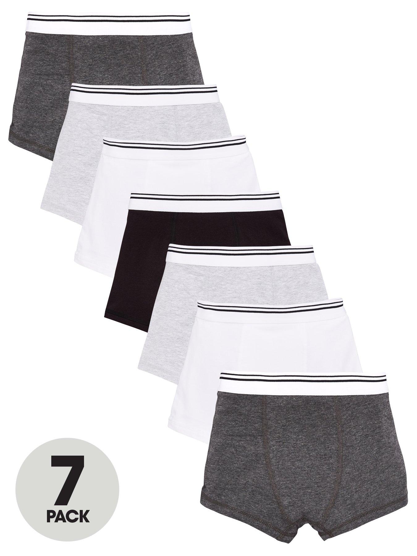 Everyday Boys 7 Pack Trunks - Grey