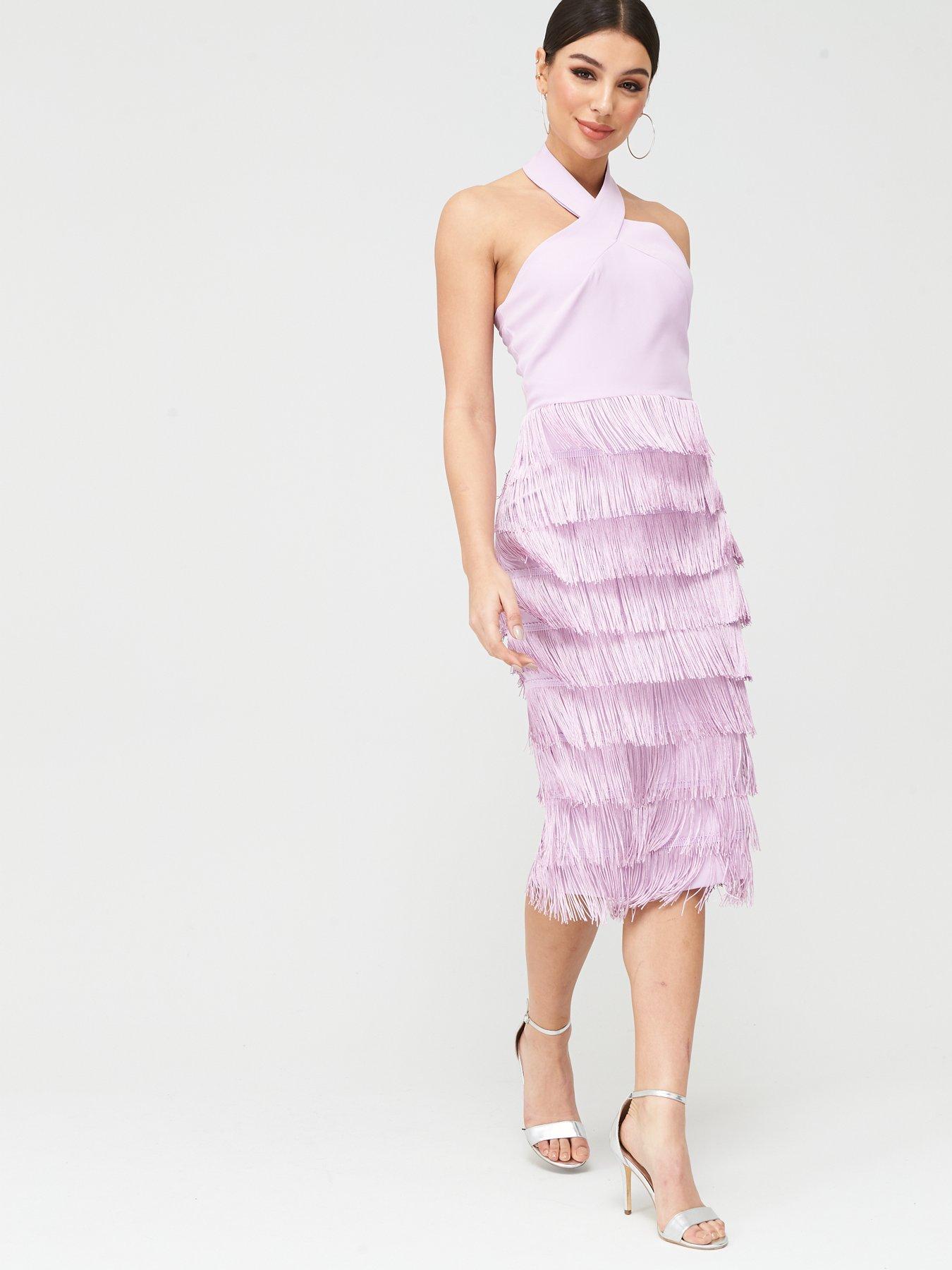 next purple fringe dress