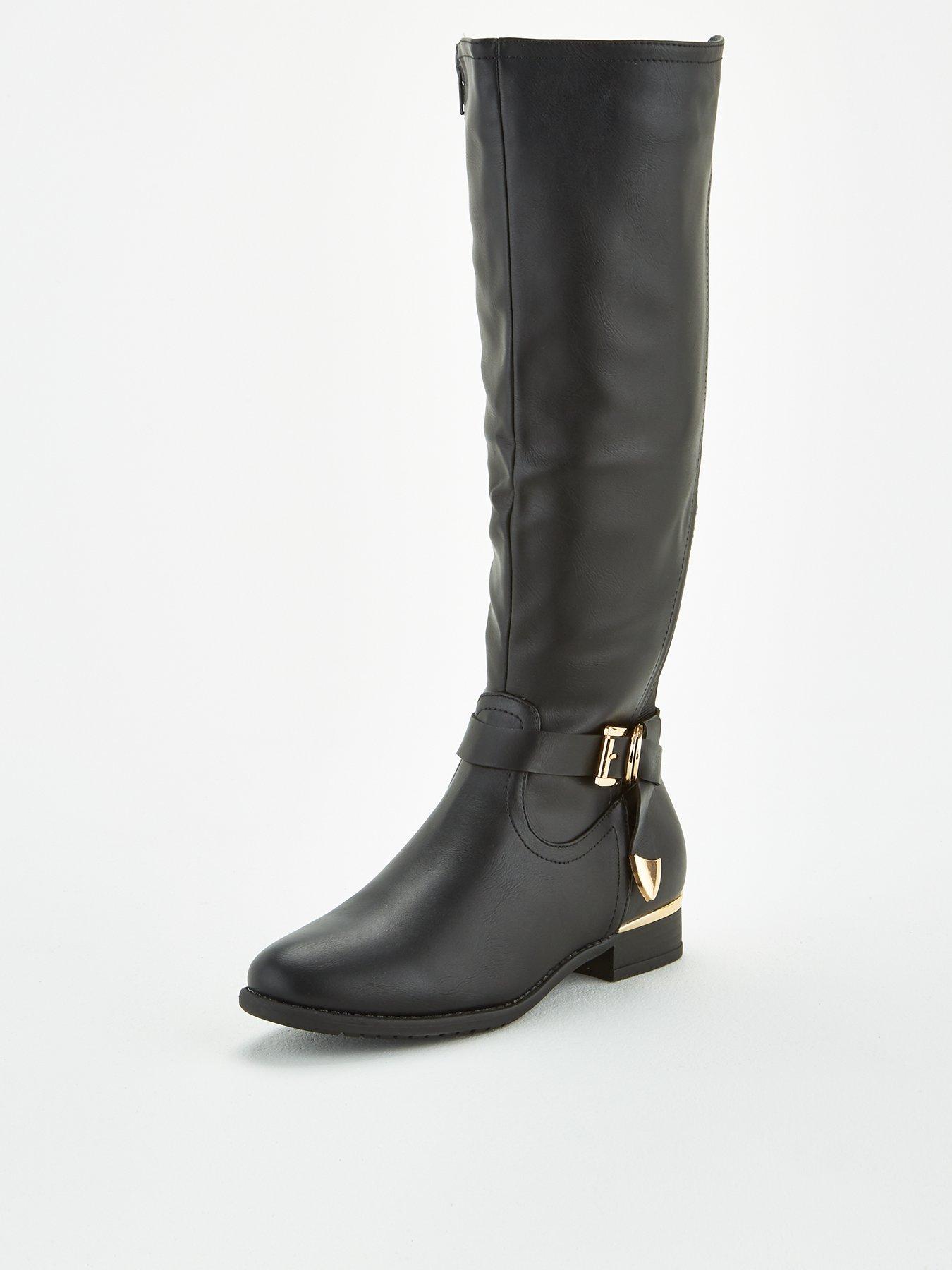 stretch back riding boots