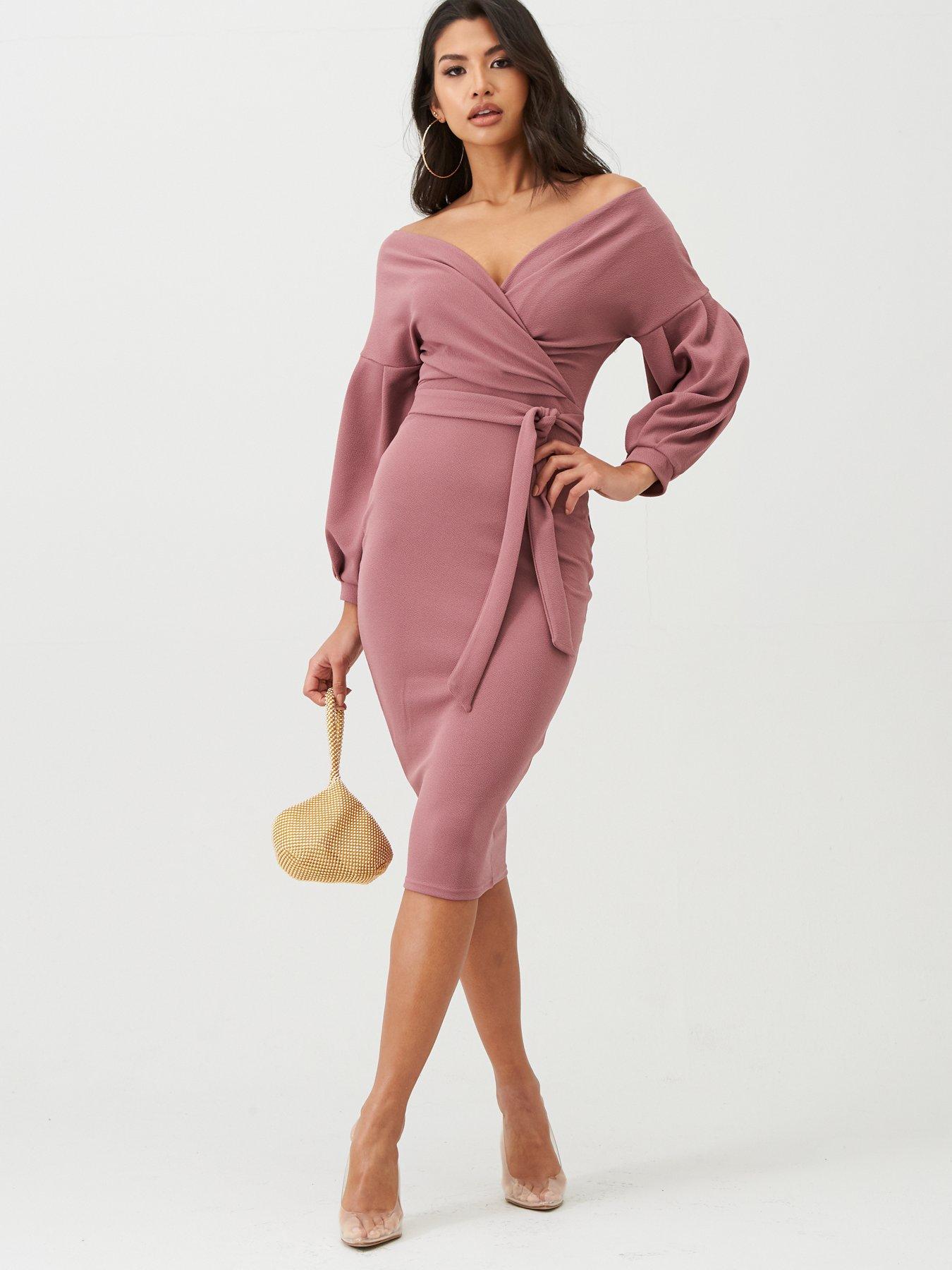 pink midi dress uk