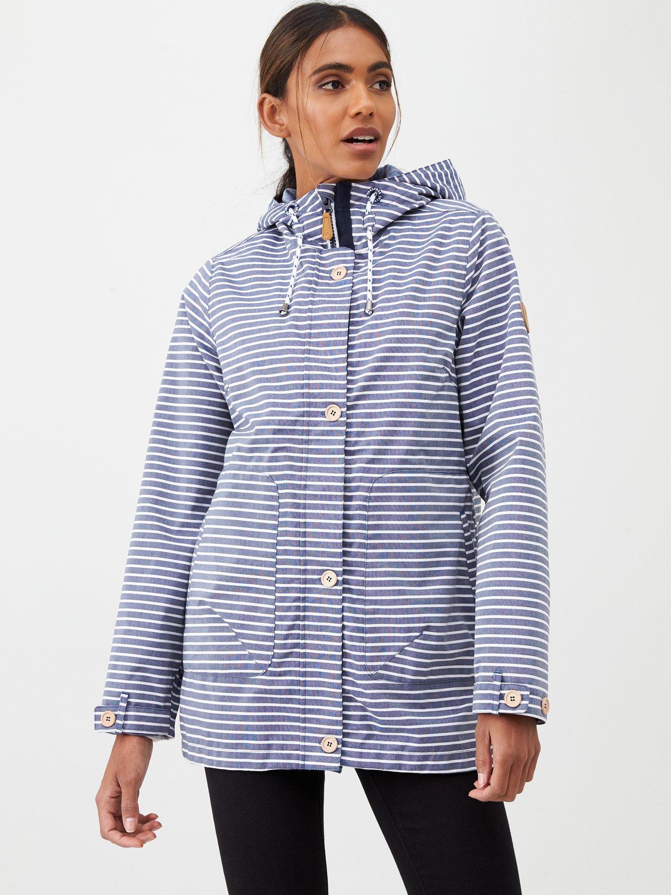 trespass navy waterproof jacket
