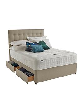 Product photograph of Silentnight Jasmine Luxury 2000 Pocket Divan Bed With Storage Options Headboard Not Included from very.co.uk