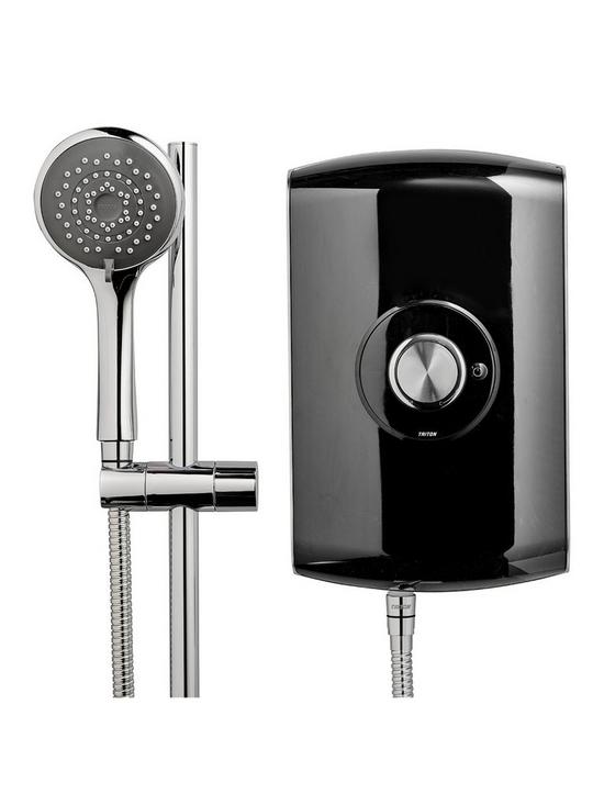 front image of triton-amore-black-gloss-95kw-electric-shower