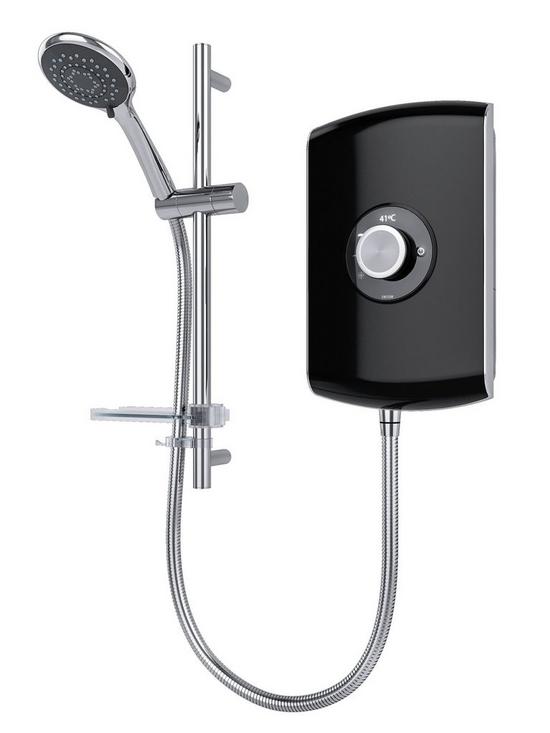 stillFront image of triton-amore-black-gloss-95kw-electric-shower