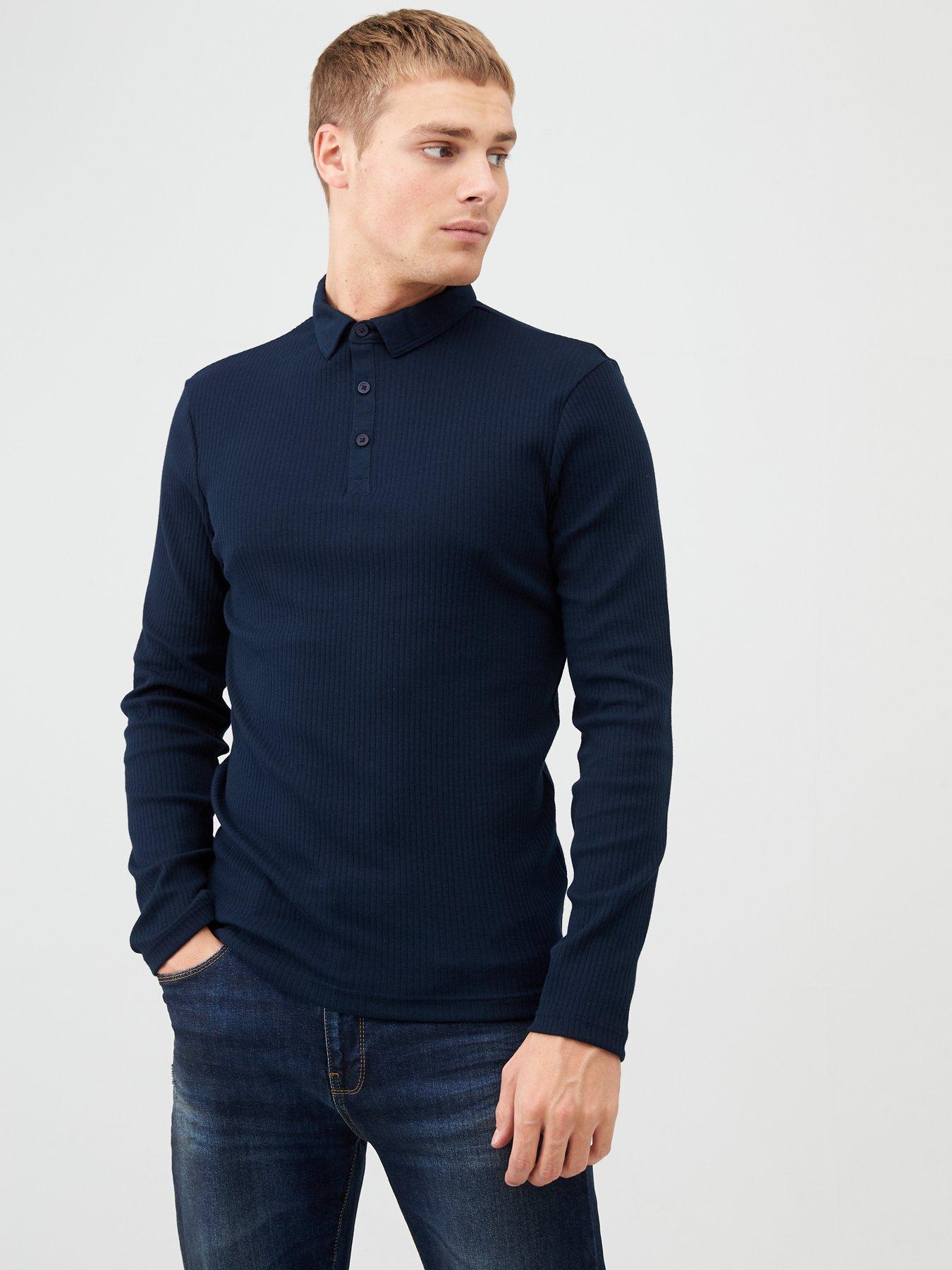 river island long sleeve polo